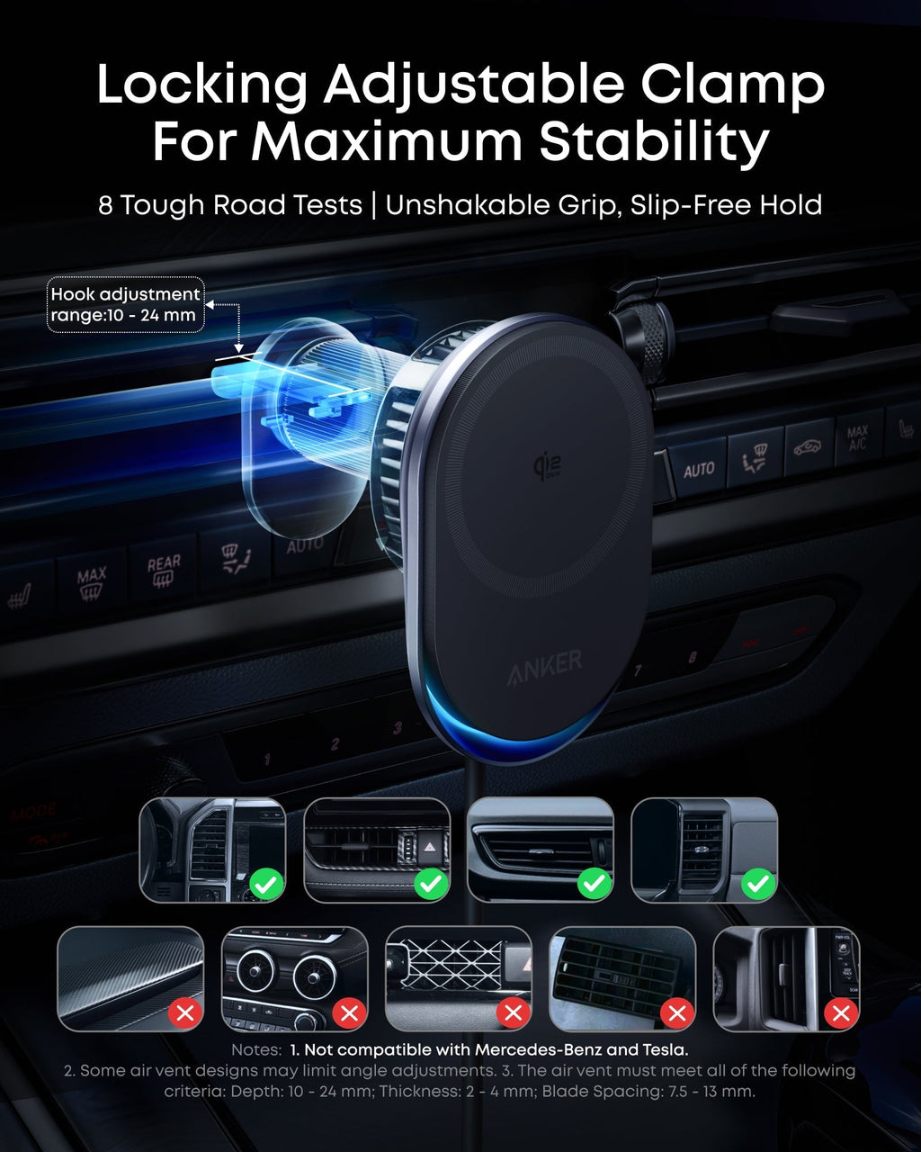 Prime Wireless Car Charger (MagGo, AirCool, Pad) C0