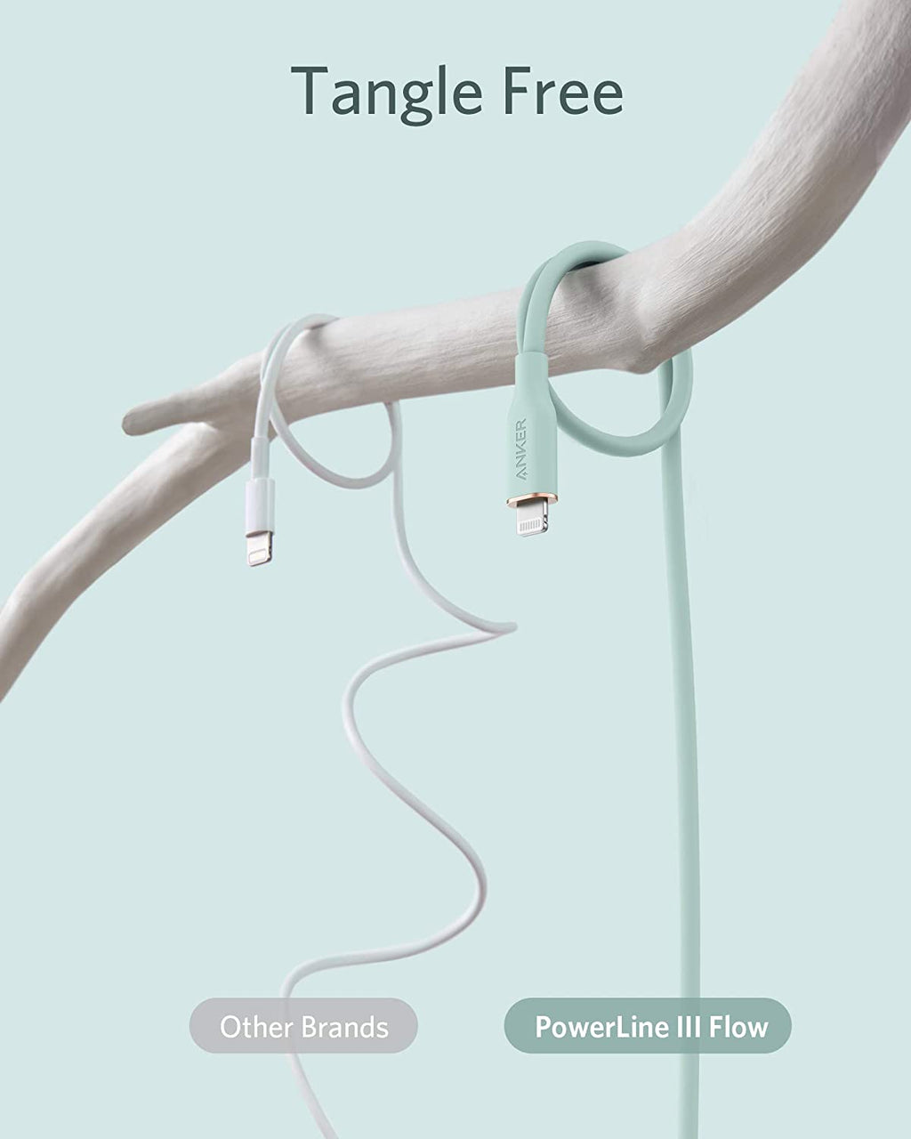 641 USB-C to Lightning Cable (Flow, 3 ft Silicone) Q6