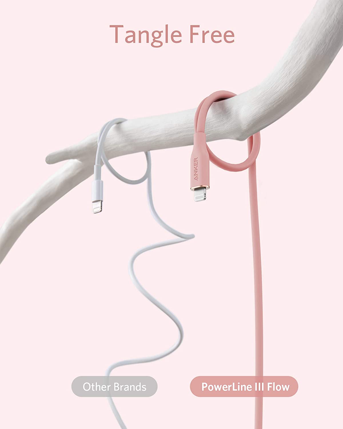 641 USB-C to Lightning Cable (Flow, 3 ft Silicone) Q6