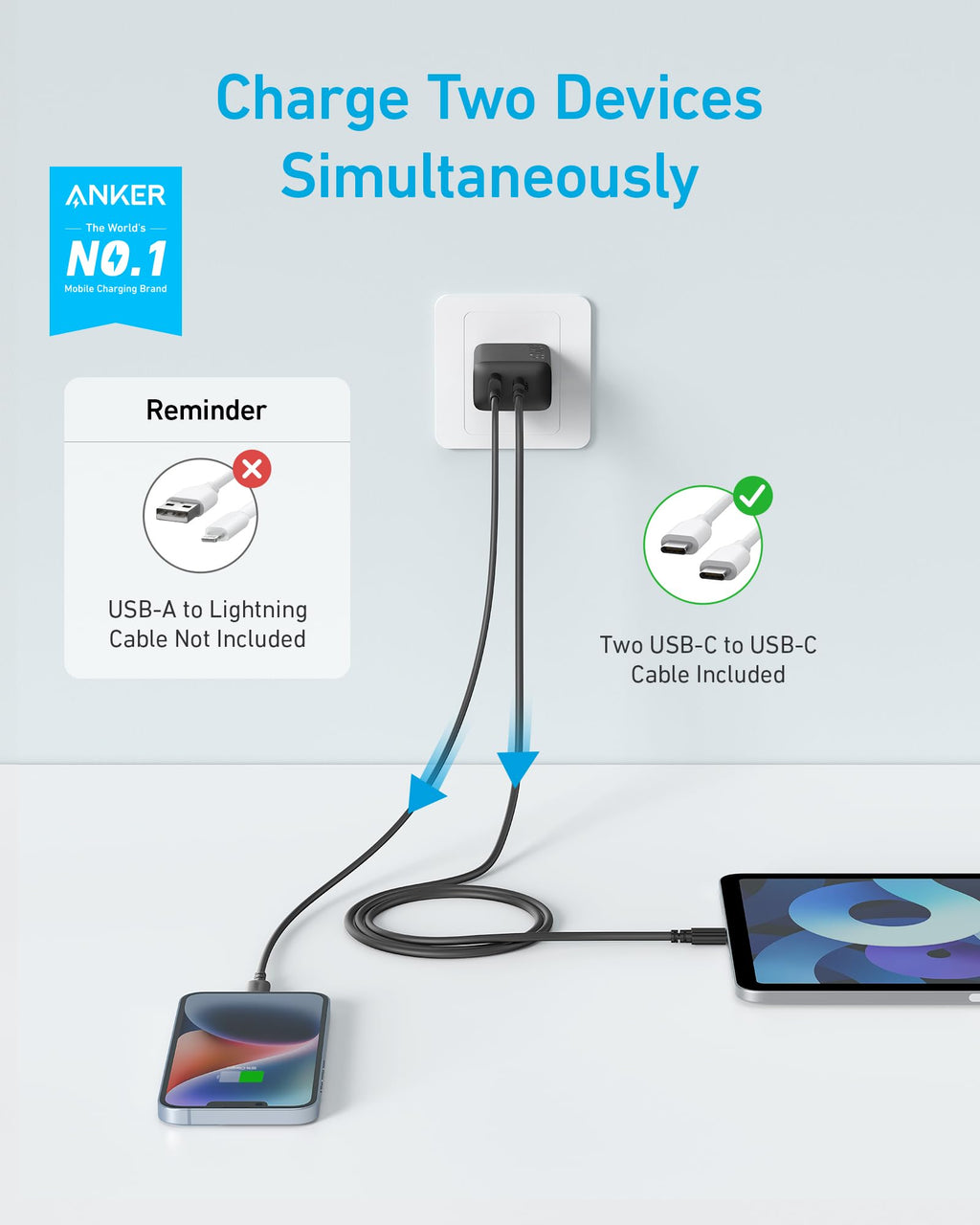 Refurbished 20W Fast Wall Charger (2-Pack) E7