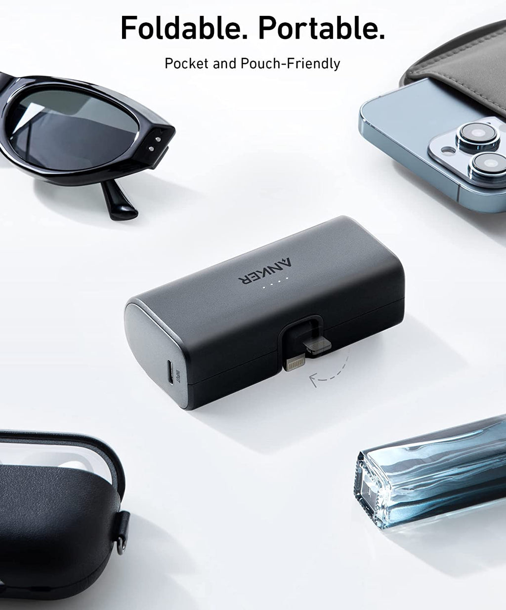 Nano Power Bank (12W, Built-In Lightning Connector)-boa P9