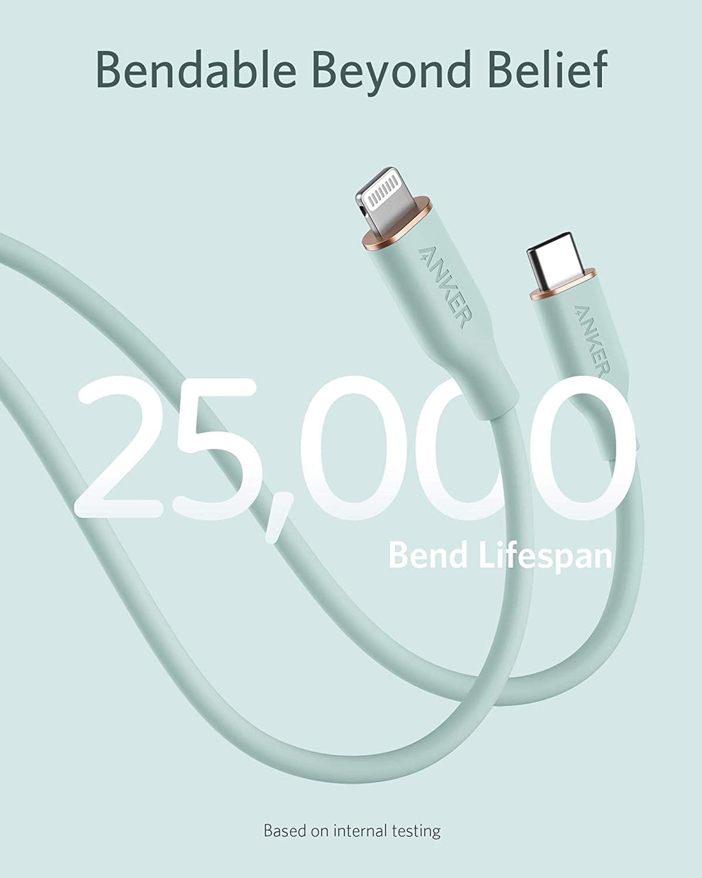 641 USB-C to Lightning Cable (Flow, 3 ft Silicone) Q6