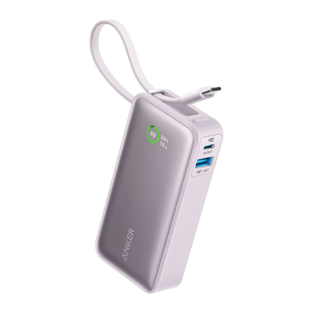 Nano Power Bank (30W, Built-In USB-C Cable) T7