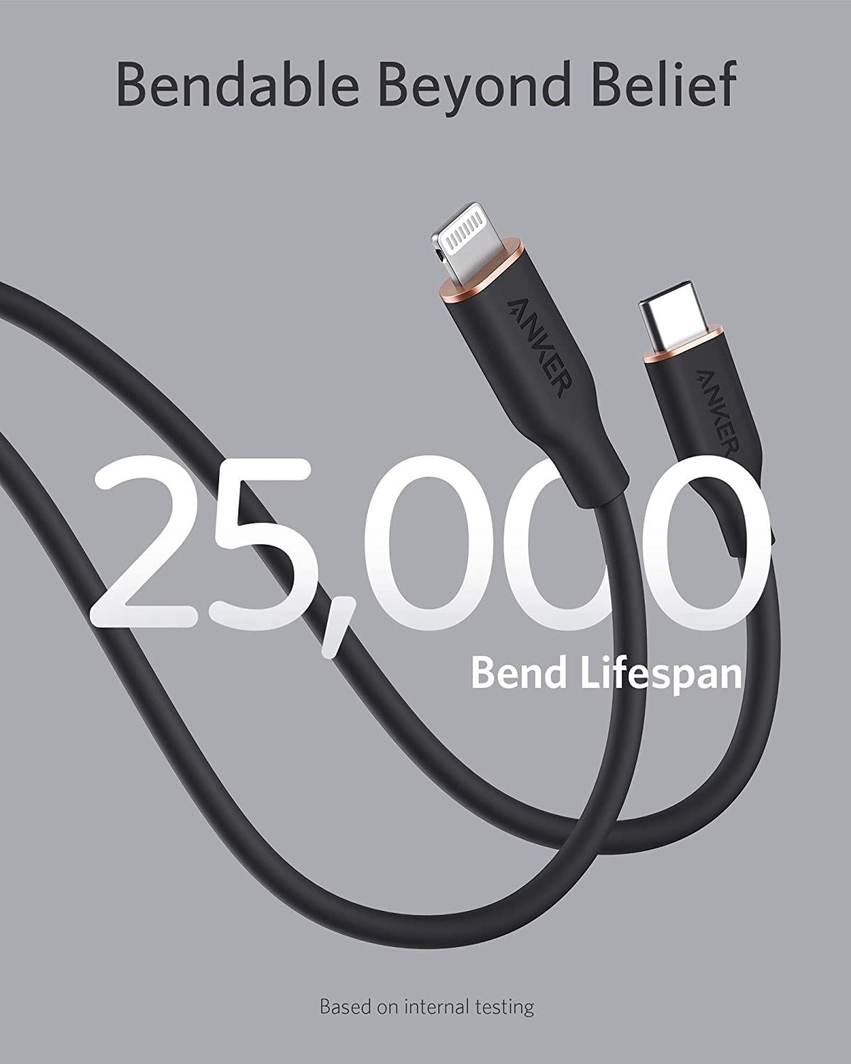 641 USB-C to Lightning Cable (Flow, 3 ft Silicone) Q6