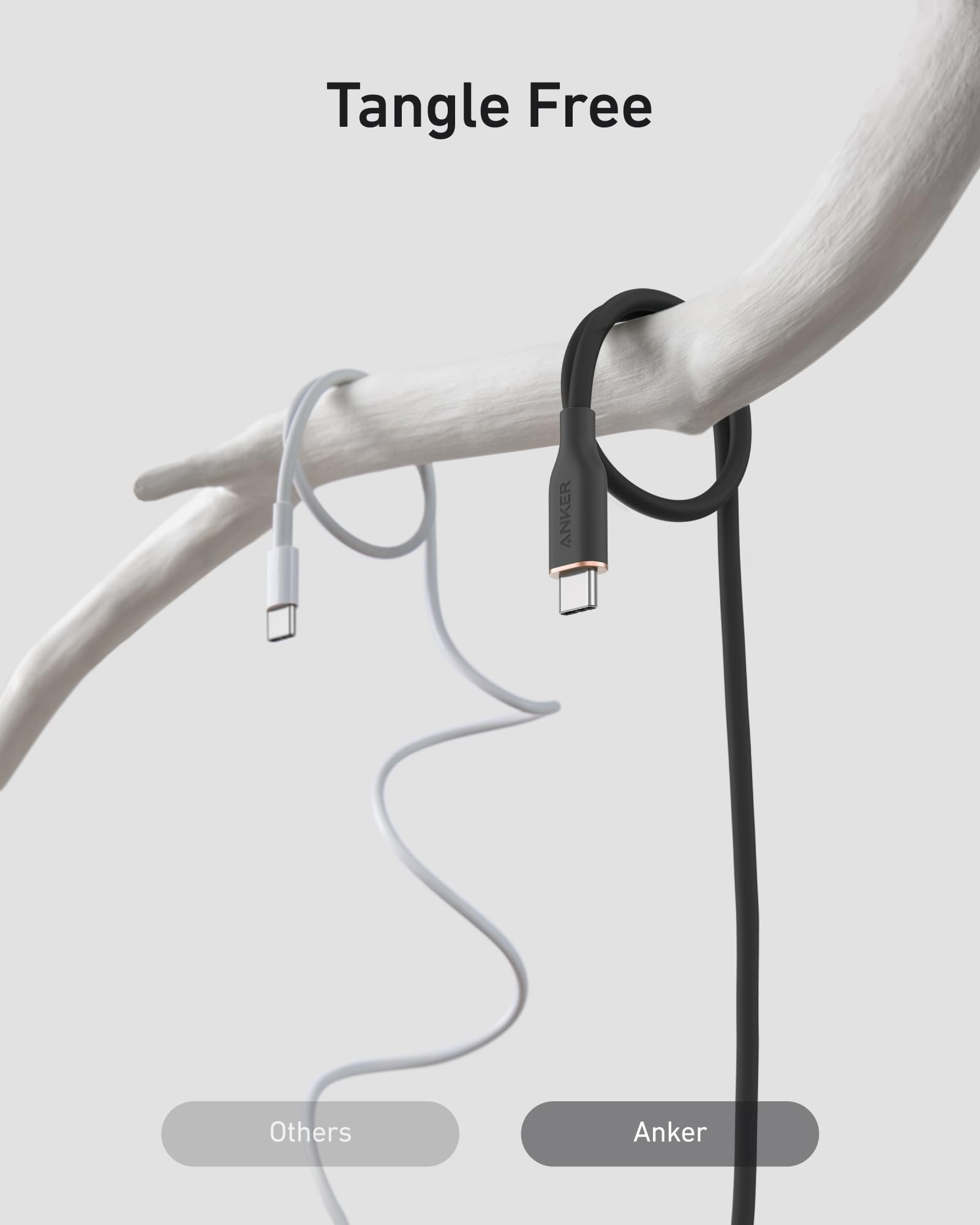 15W USB-A to USB-C Cable 2Pack (3 ft, Silicone) B2
