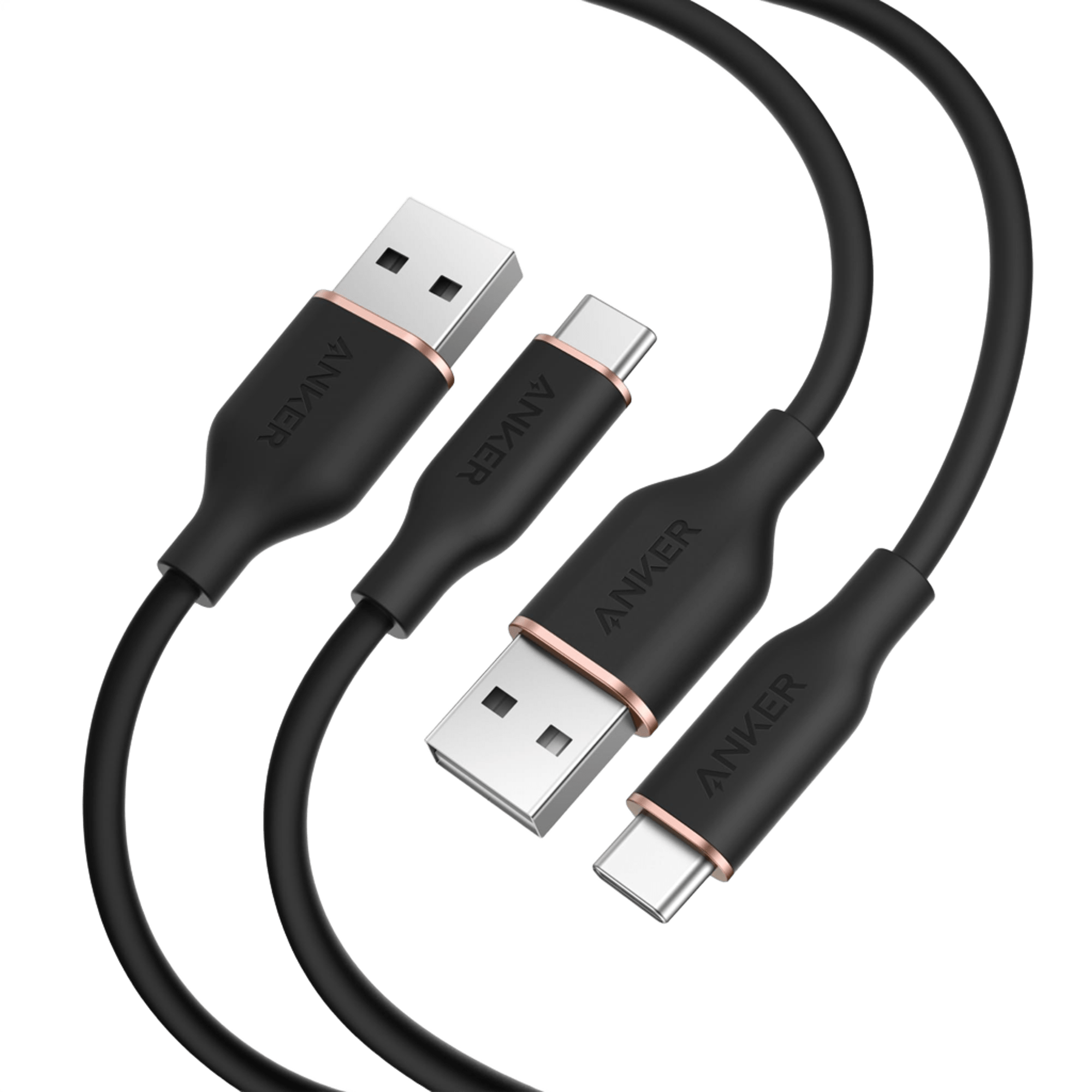 15W USB-A to USB-C Cable 2Pack (3 ft, Silicone) O1