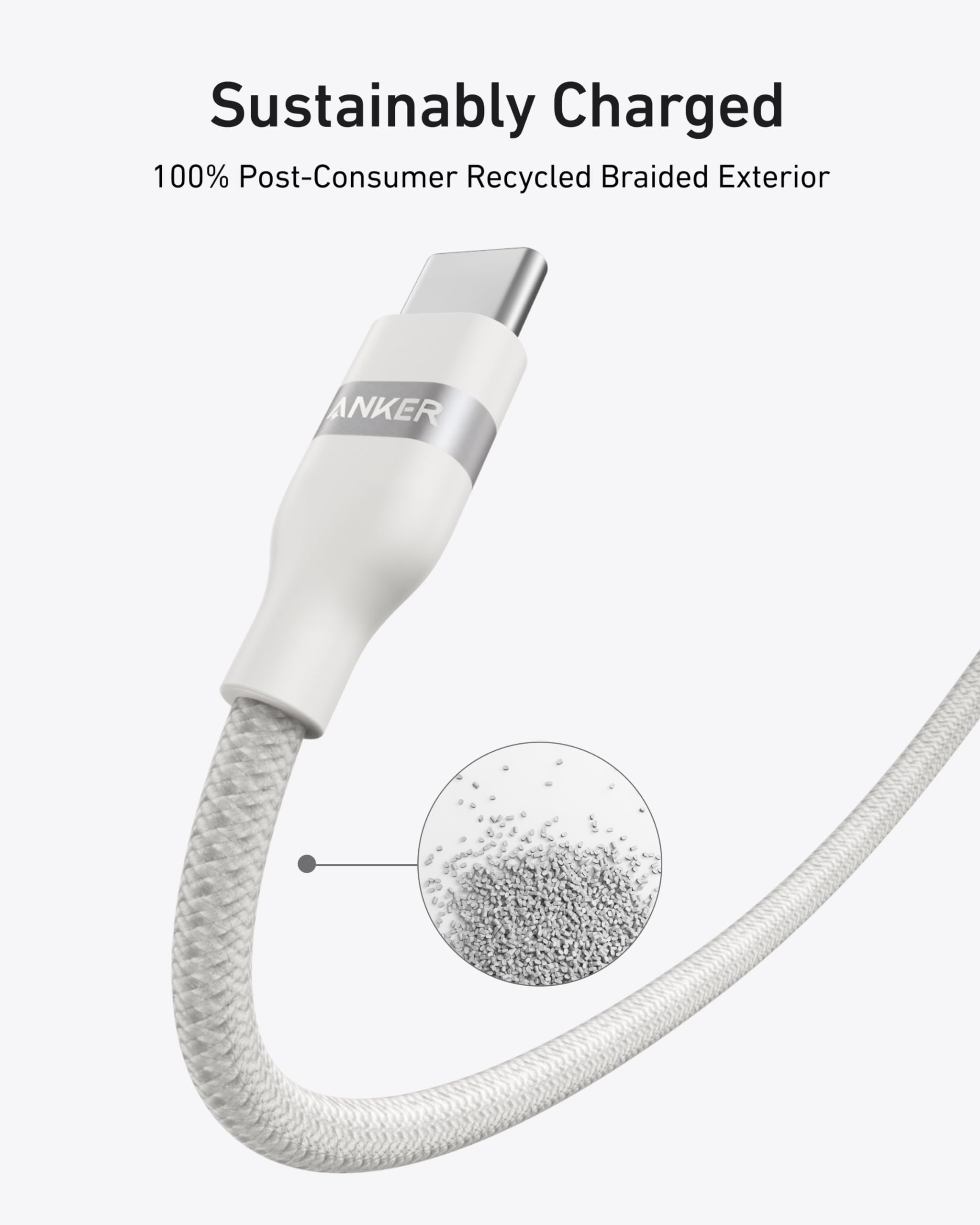 USB-C to USB-C Cable (3 ft / 6 ft, 240W, Upcycled-Braided) C8