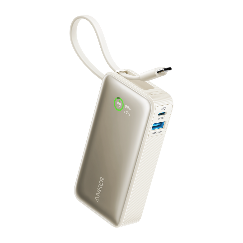Nano Power Bank (30W, Built-In USB-C Cable) X0