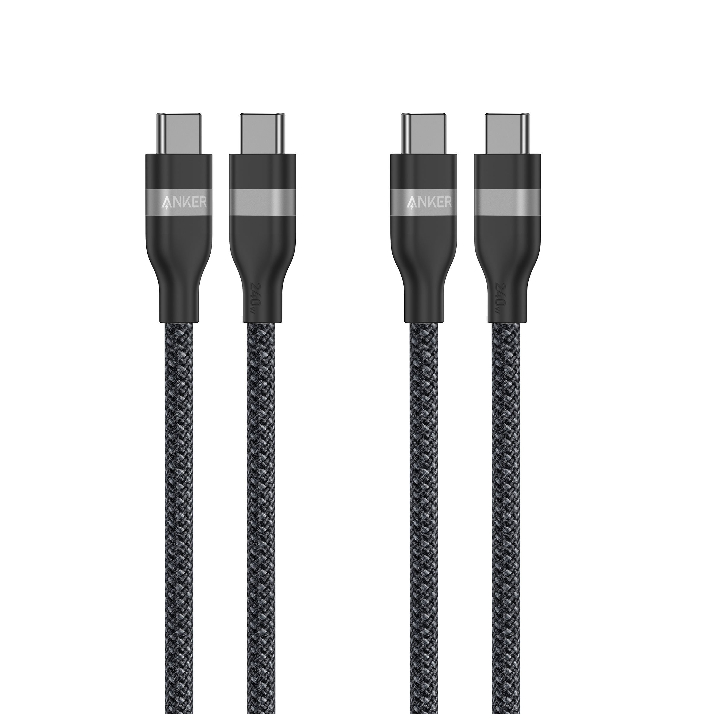 USB-C to USB-C Cable (3 ft / 6 ft, 240W, Upcycled-Braided, 2-Pack) Q3