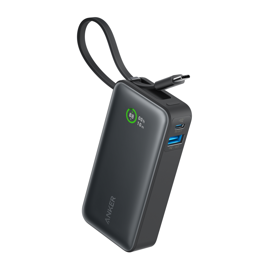 Nano Power Bank (30W, Built-In USB-C Cable) T7