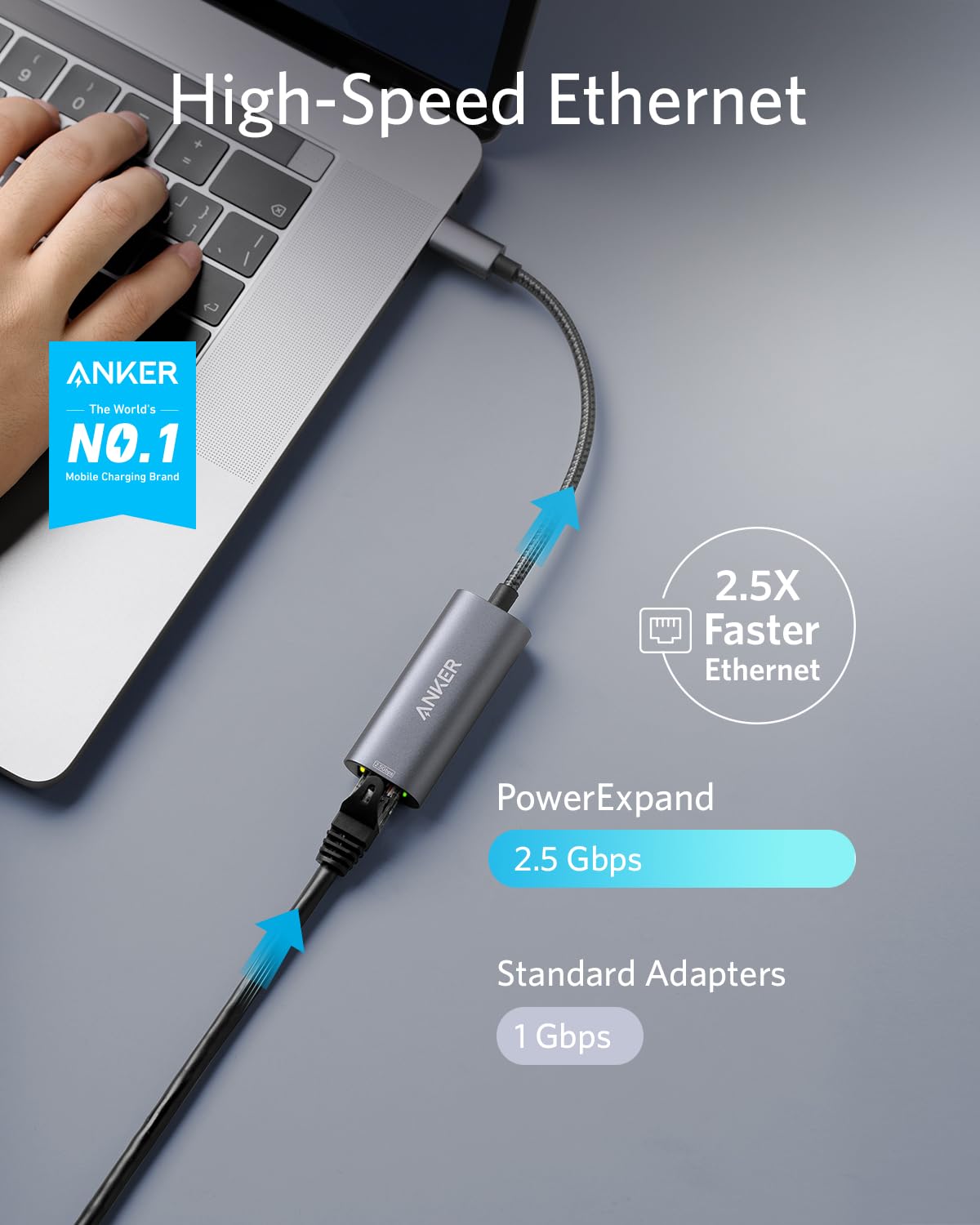 Refurbished PowerExpand USB-C to 2.5 Gbps Ethernet Adapter Q2