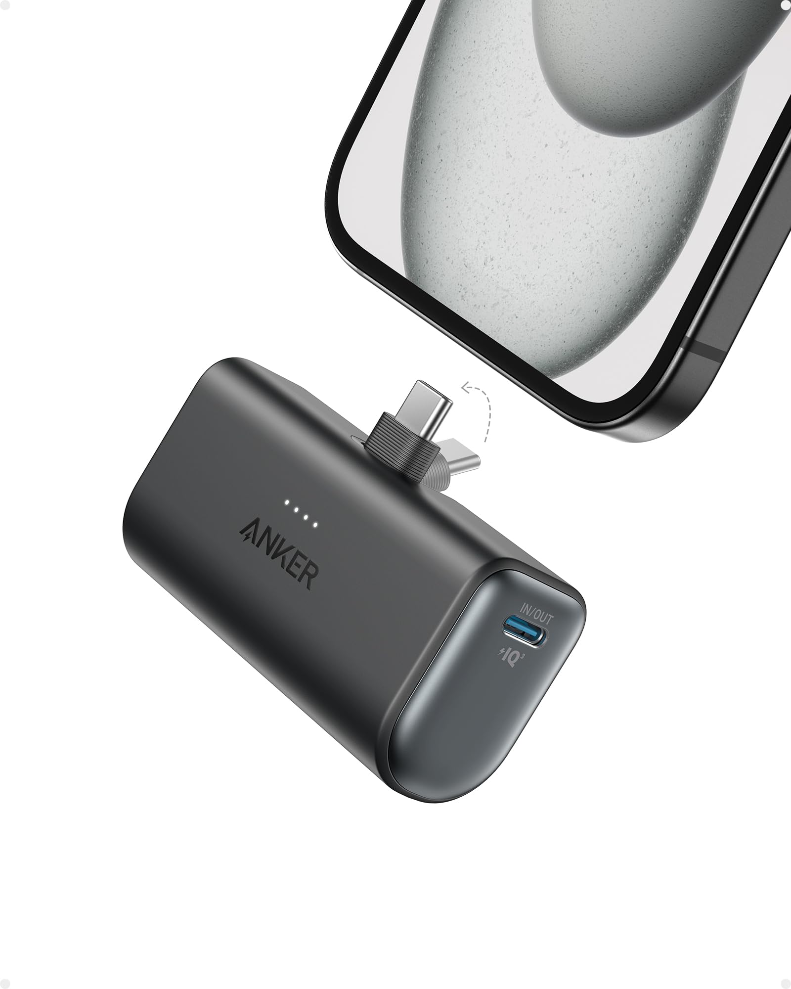 Refurbished Nano Power Bank (22.5W, Built-In USB-C Connector) W8