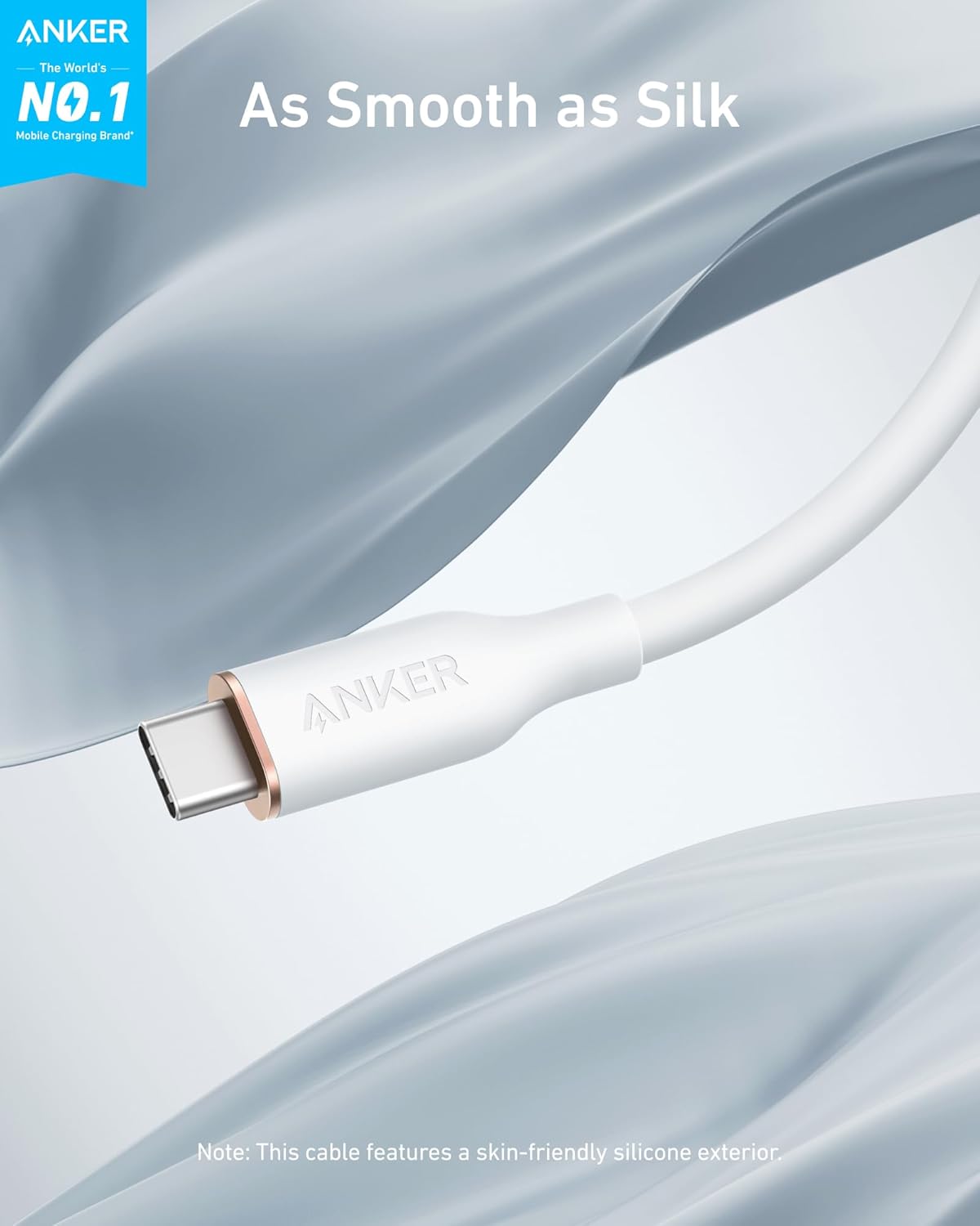 643 USB-C to USB-C Cable (Flow, Silicone, 240W, 2-Pack, Midnight Black) M0