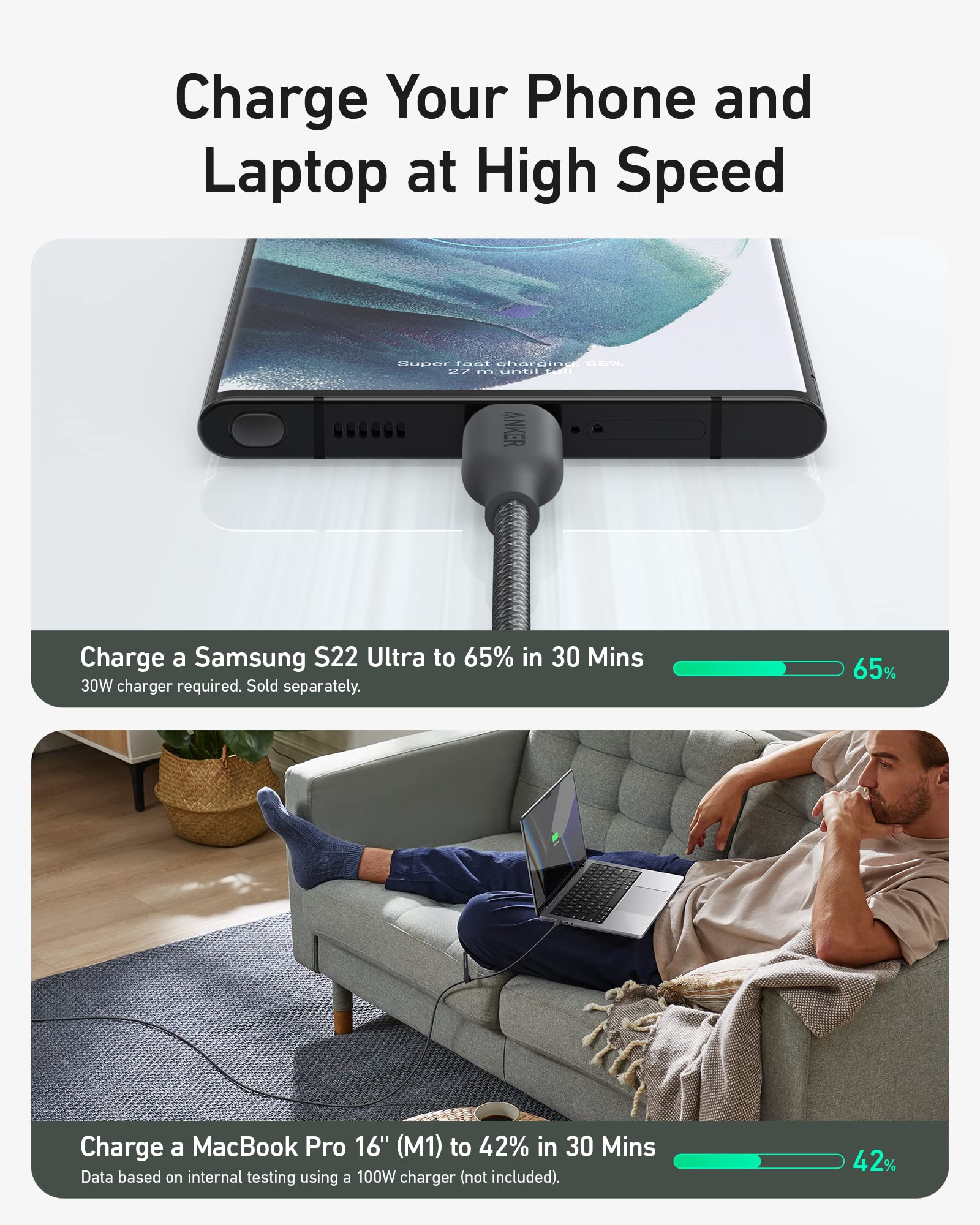 543 USB C to USB C Cable (240W, 10 ft) O0