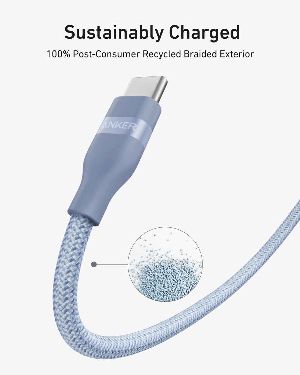 USB-C to USB-C Cable (3 ft / 6 ft, 240W, Upcycled-Braided) E6