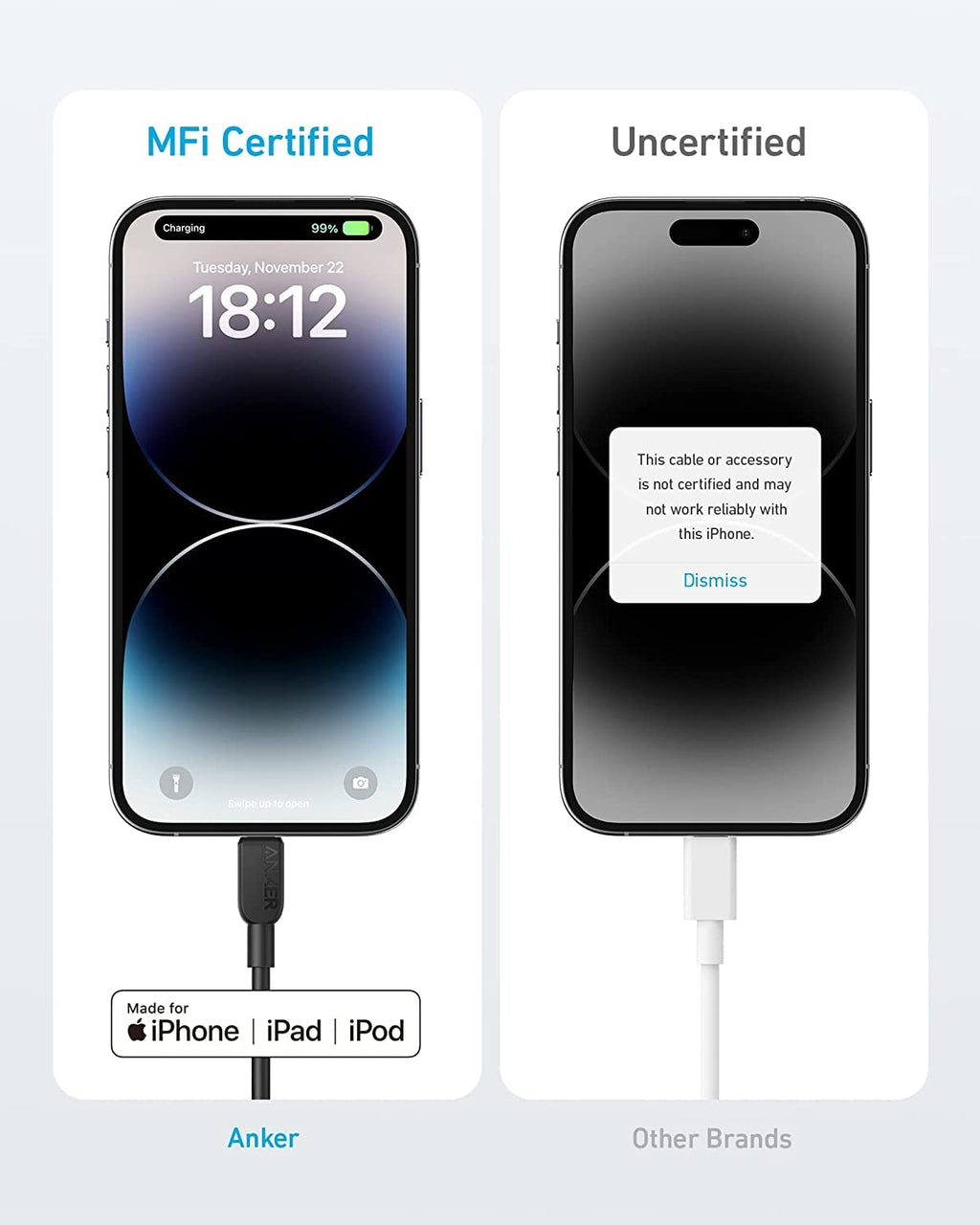 310 USB-C to Lightning Cable (6 ft, 2-Pack) R3