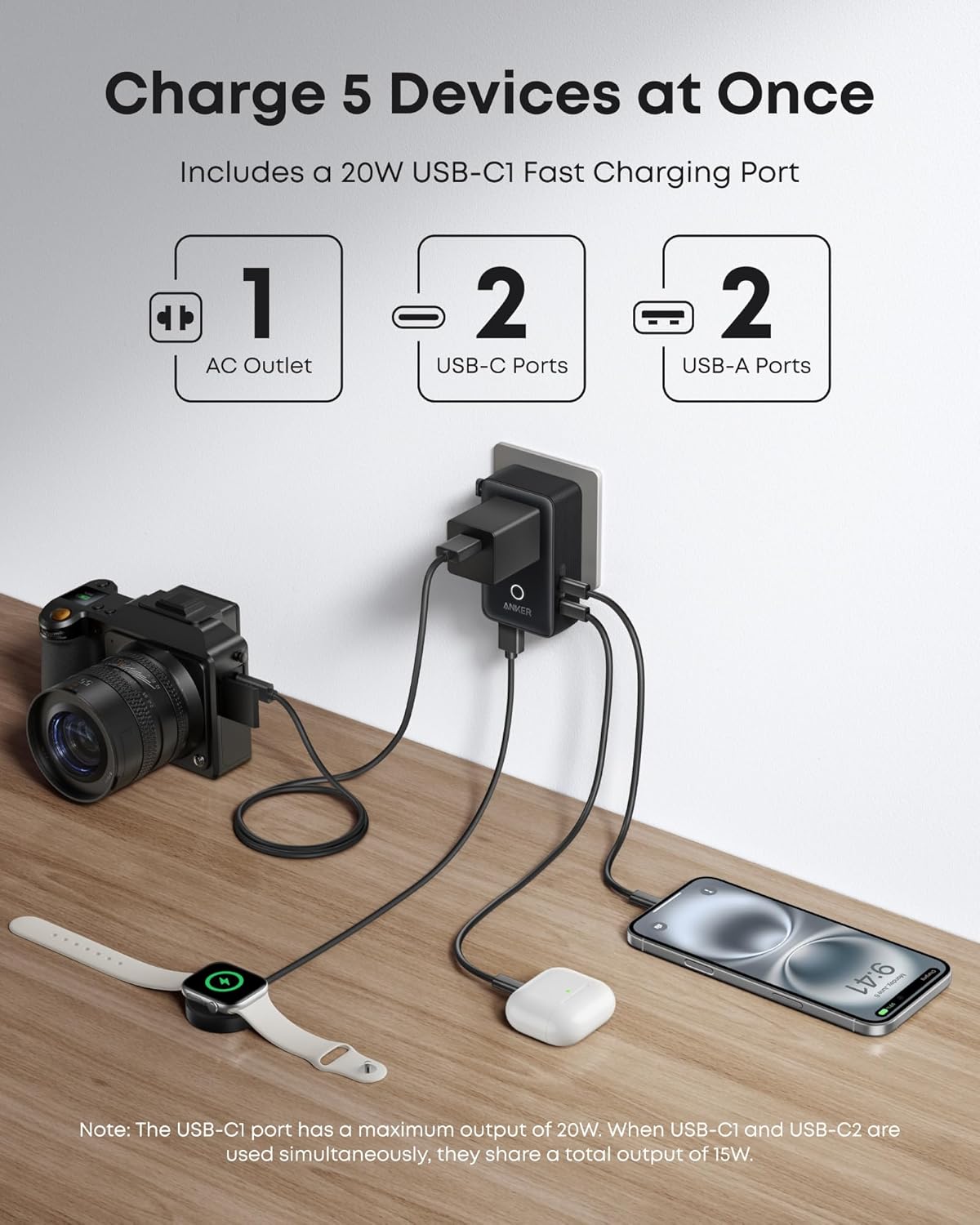 Laptop Power Bank (25K, 165W, Built-In and Retractable Cables) Y4
