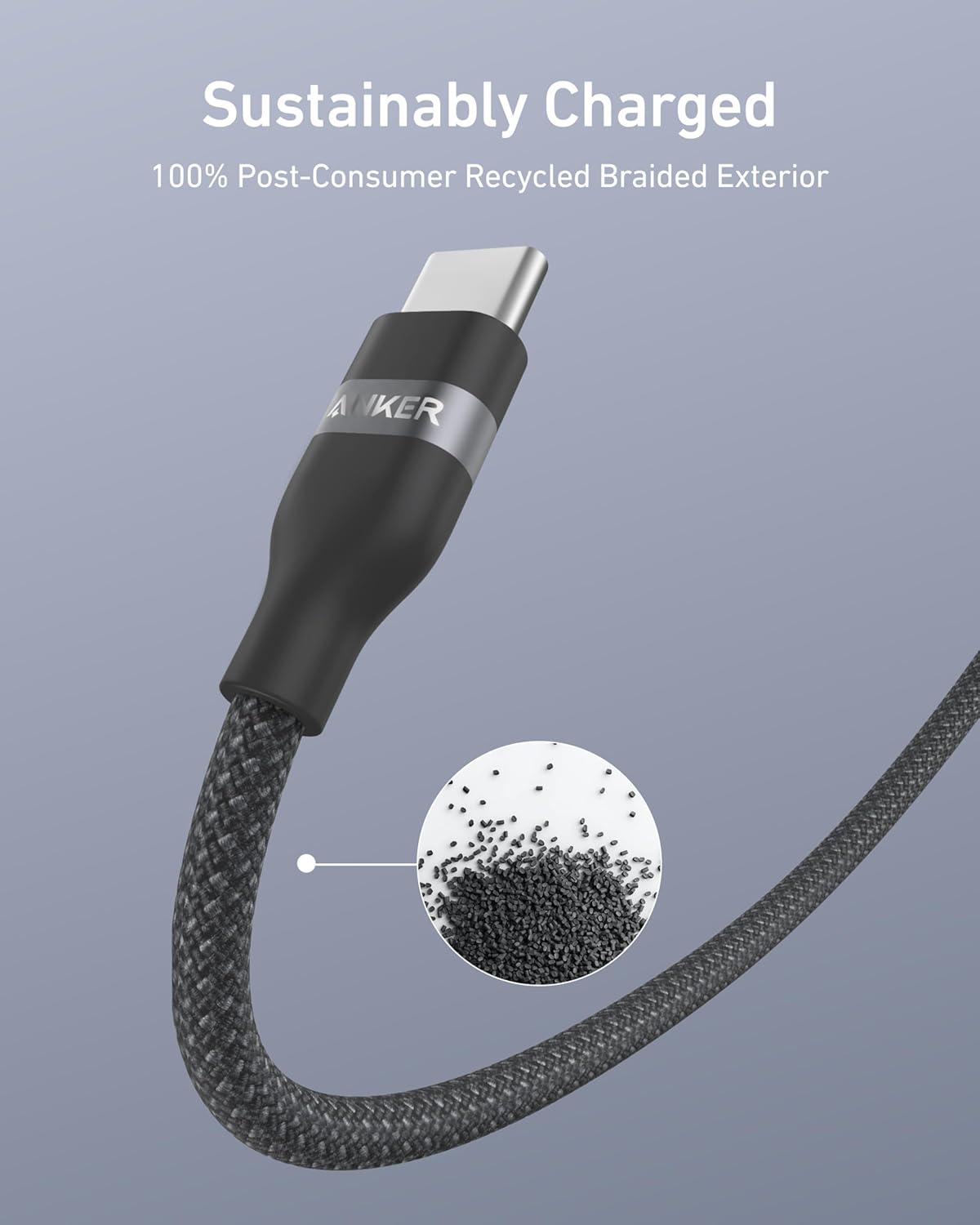 USB-C to USB-C Cable (3 ft / 6 ft, 240W, Upcycled-Braided) E6