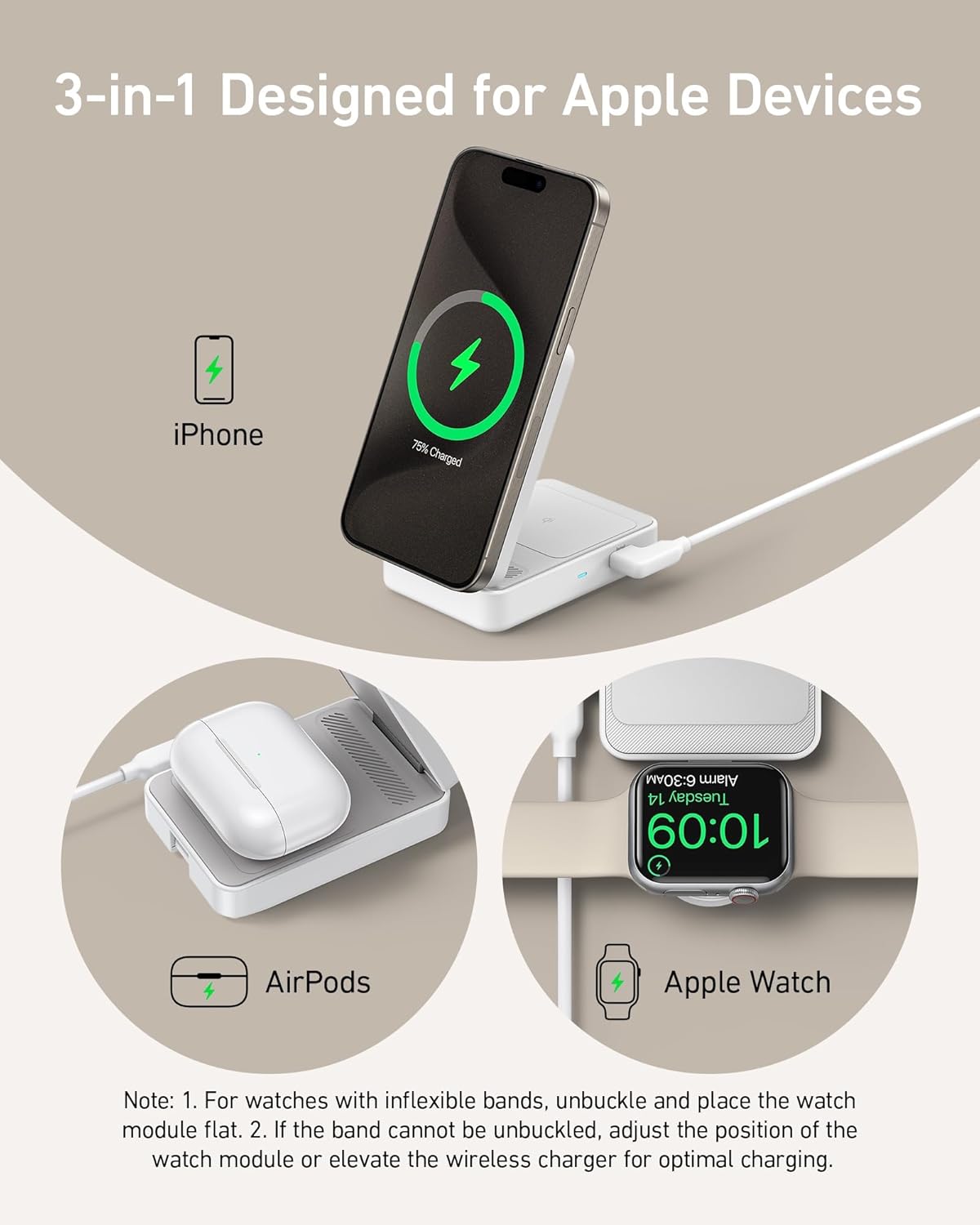 MagGo Wireless Charging Station (Foldable 3-in-1) R0