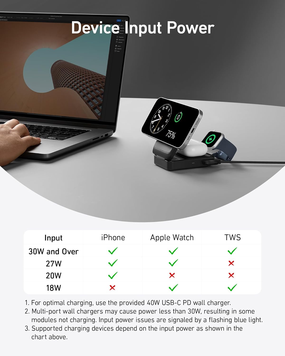 MagGo Wireless Charging Station (Foldable 3-in-1) R0