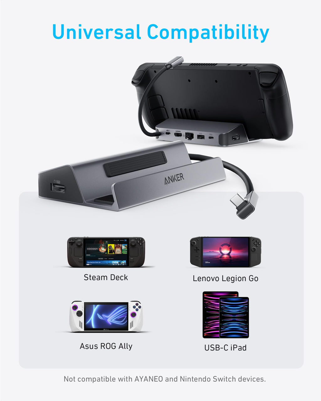 USB-C Hub (6-in-1, For Handheld Game Console) O3
