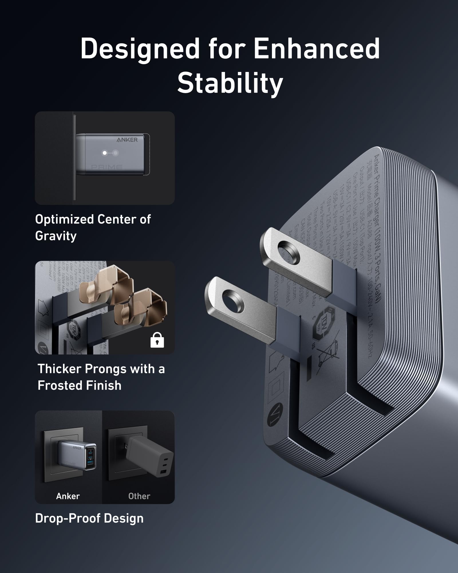 Prime Charger (100W, 3 Ports, GaN) H9