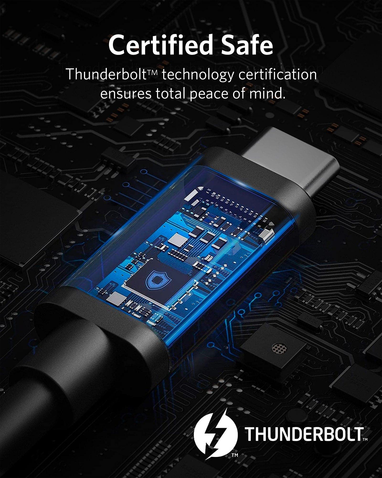 Refurbished USB-C to USB-C Thunderbolt 4 100W Cable (2.3 ft) M3