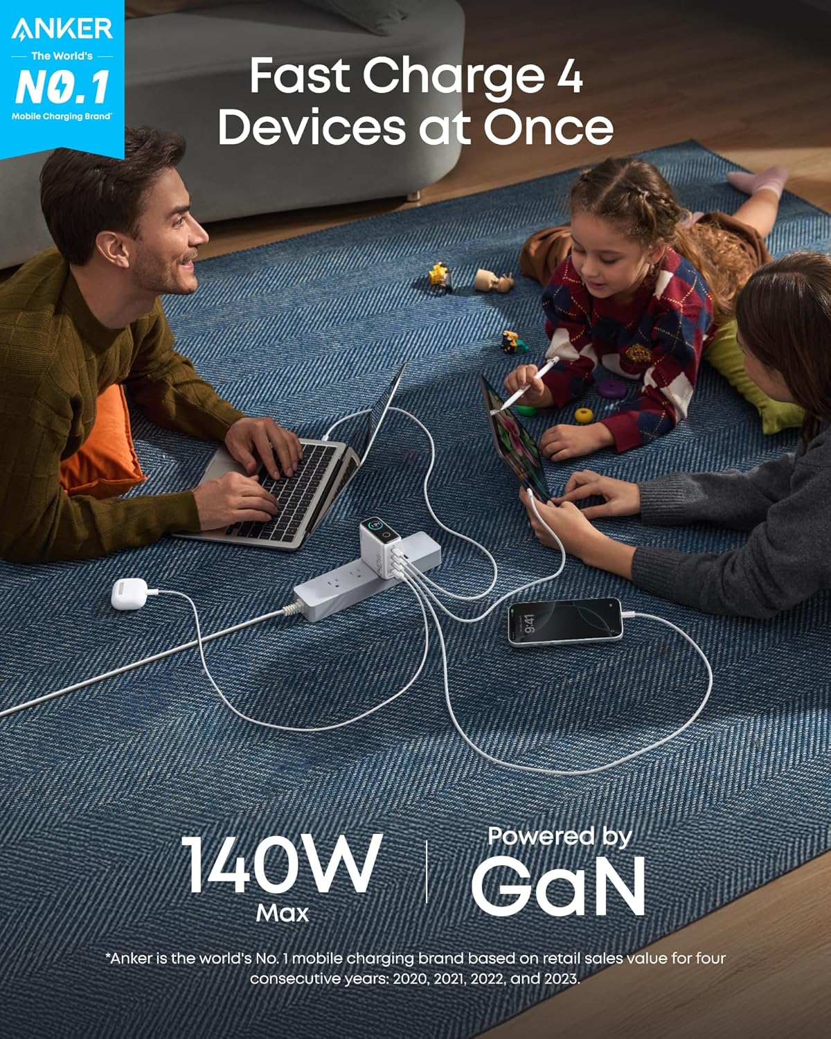 Laptop Power Bank (25K, 165W, Built-In and Retractable Cables) Y4