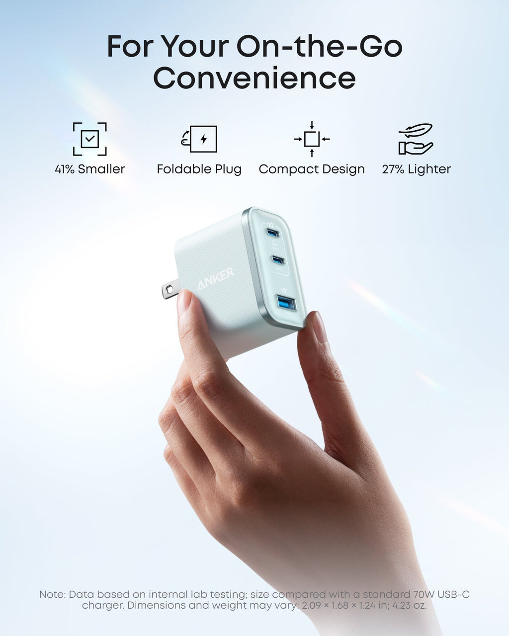 Nano Charger (70W, 3 Ports) V7
