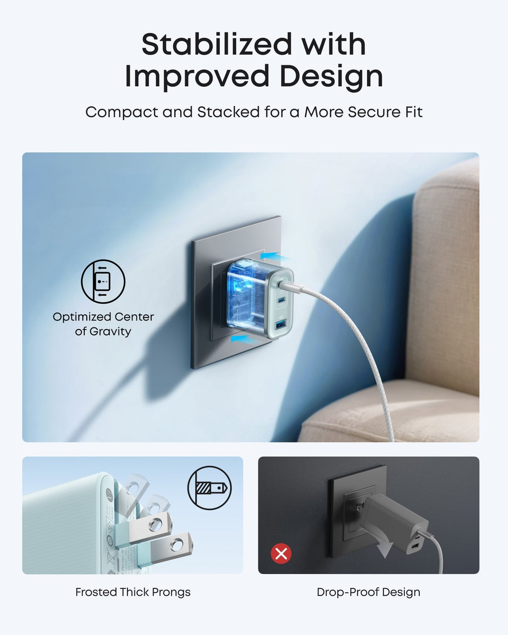 Nano Charger (70W, 3 Ports) J5