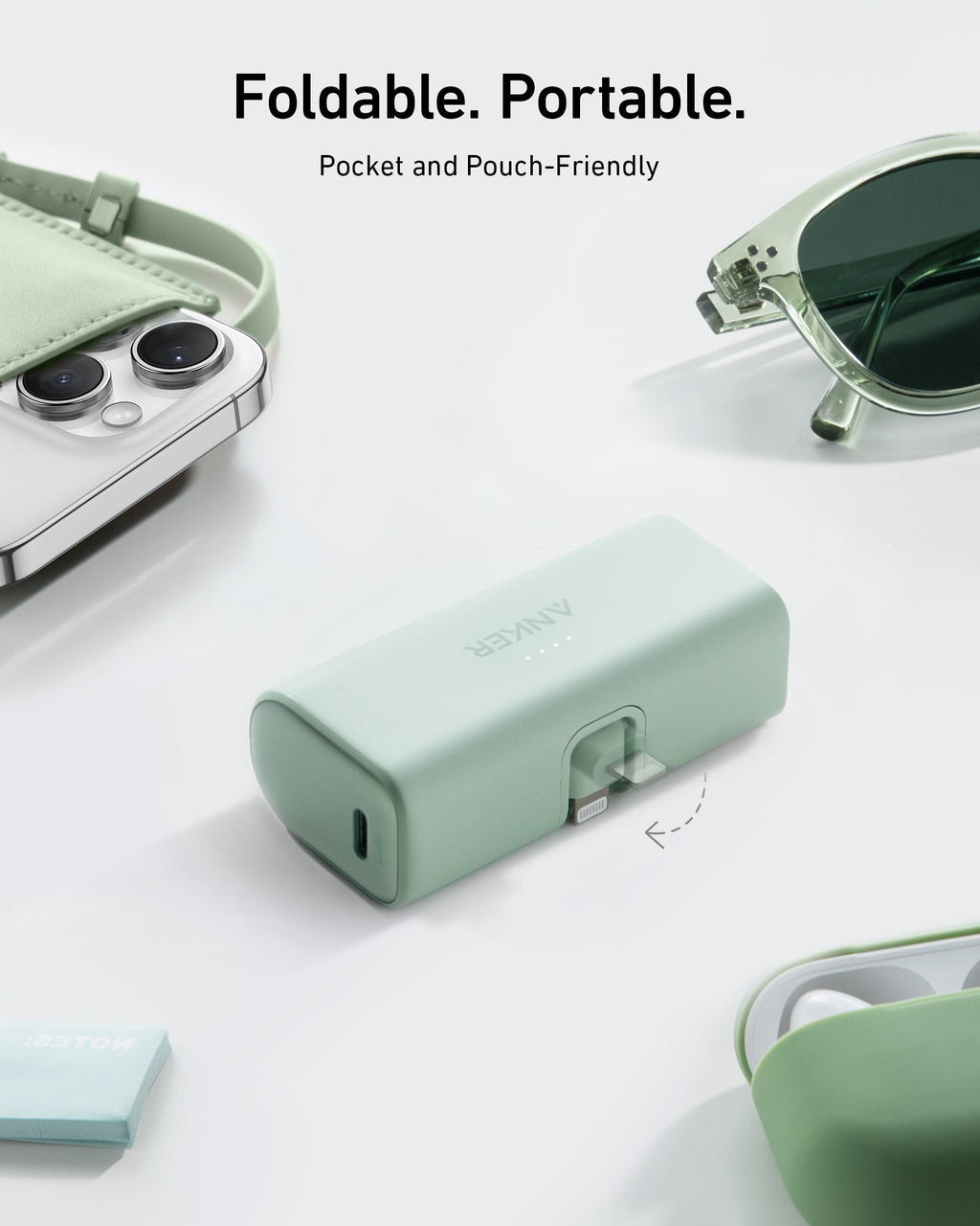 Nano Power Bank (12W, Built-In Lightning Connector) K7