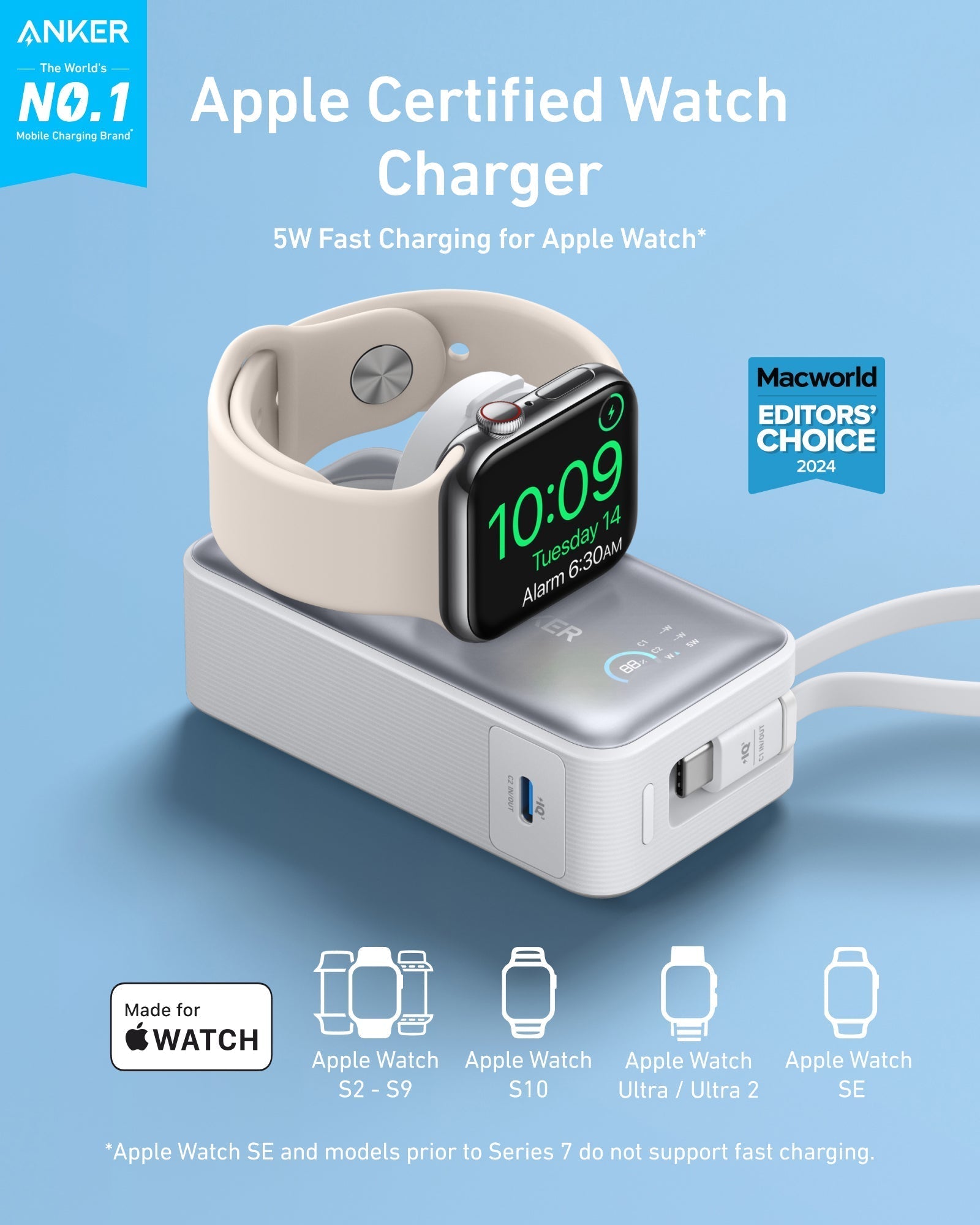 MagGo Power Bank (10K, 35W, For Apple Watch) H1