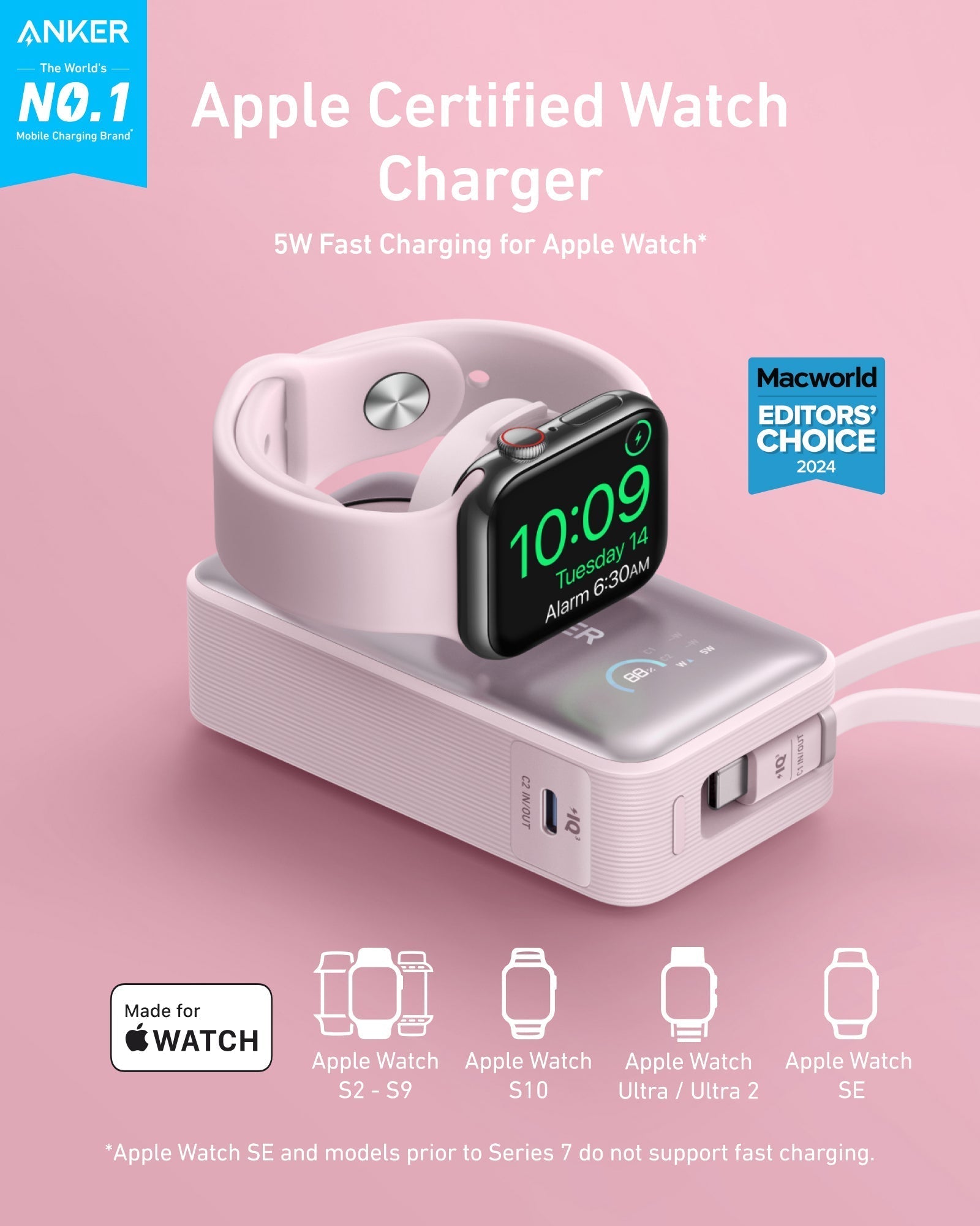 MagGo Power Bank (10K, 35W, For Apple Watch) H1
