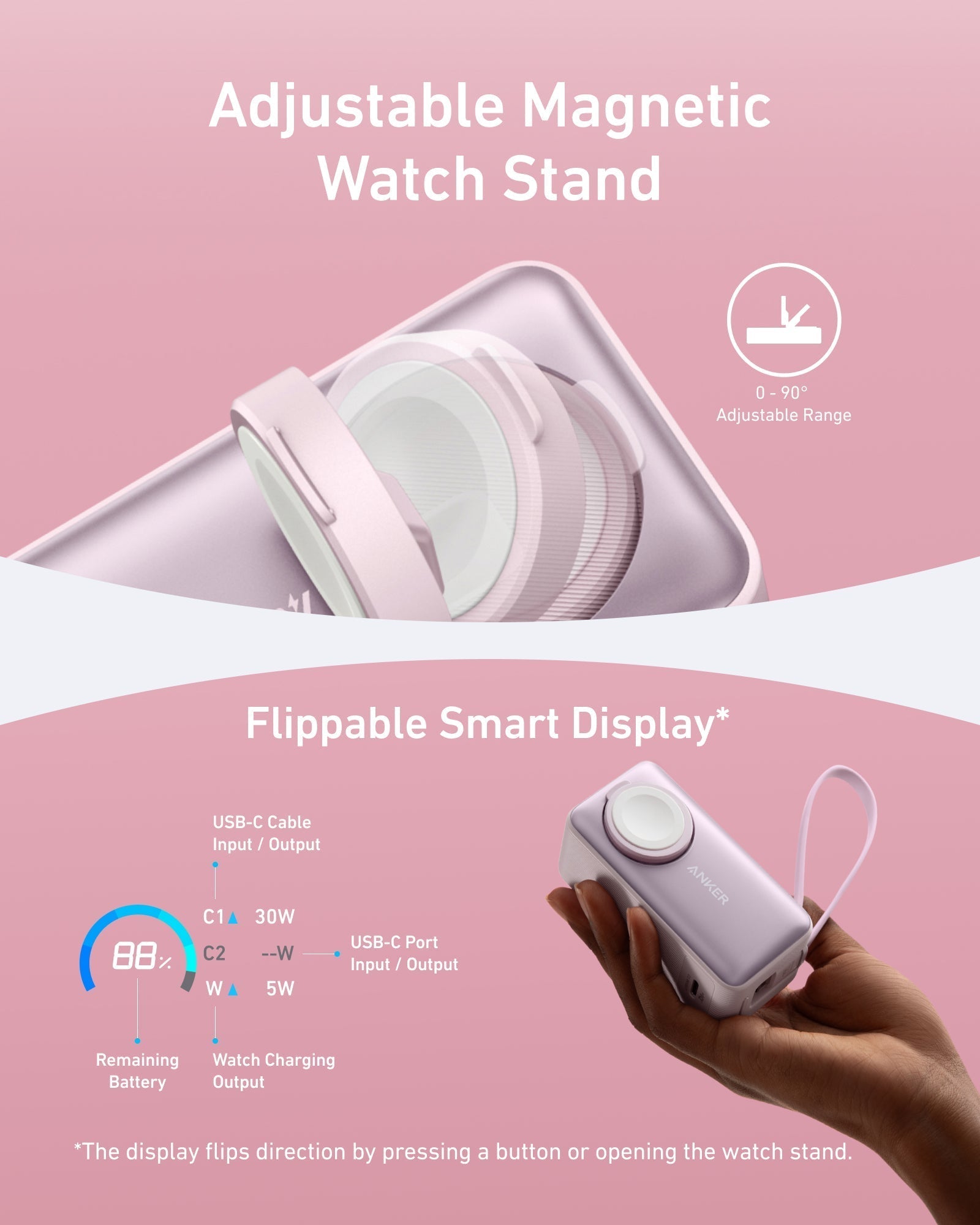 MagGo Power Bank (10K, 35W, For Apple Watch) H1