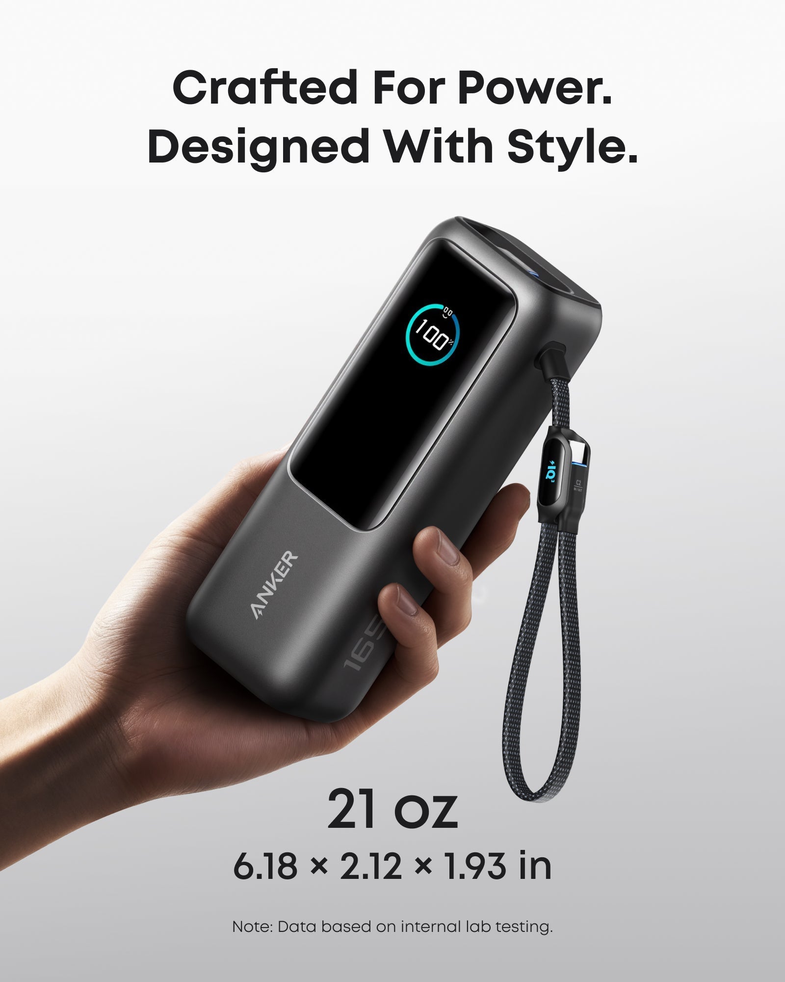 Laptop Power Bank (25K, 165W, Built-In and Retractable Cables) Y4