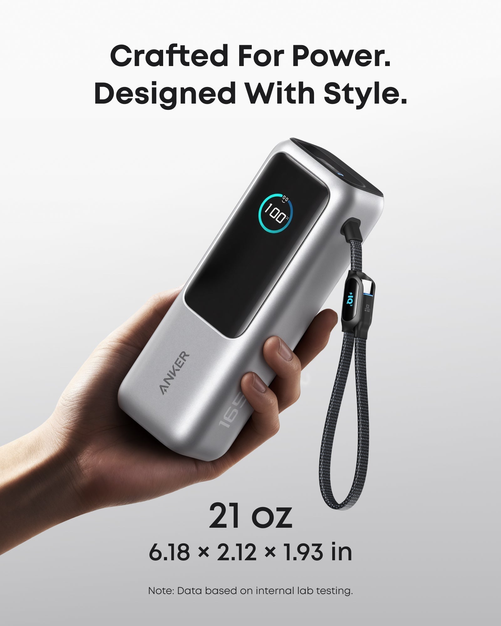 Laptop Power Bank (25K, 165W, Built-In and Retractable Cables) Y4