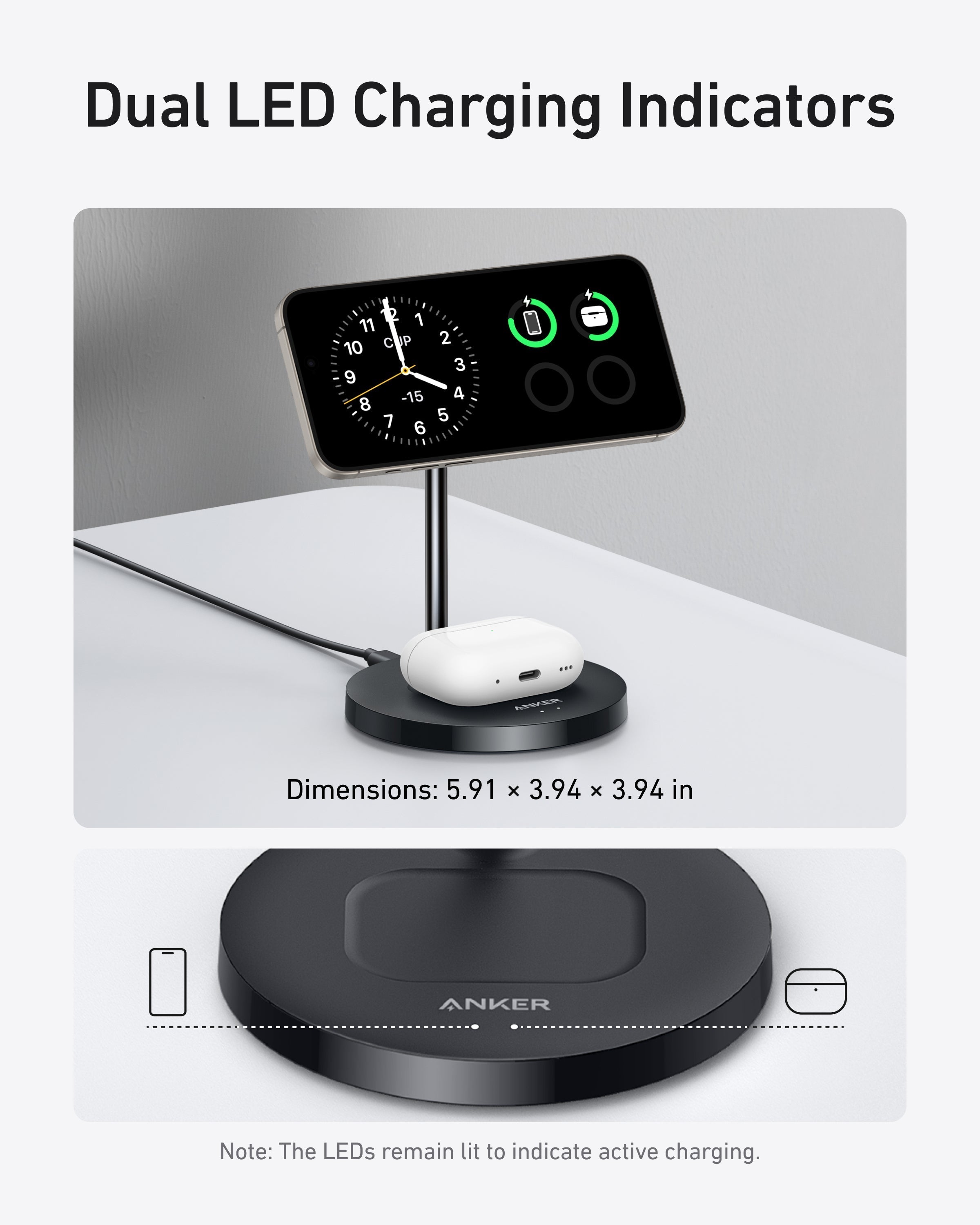 Refurbished MagGo Wireless Charger (2-in-1, Stand) X1