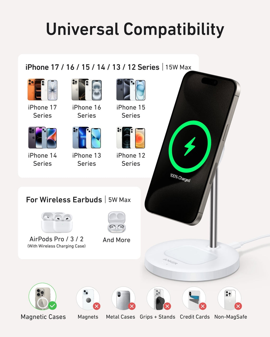 MagGo Wireless Charger (2-in-1, Stand) H9