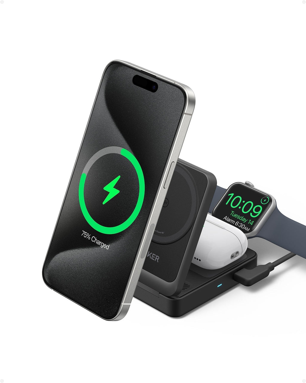Refurbished MagGo Wireless Charging Station (Foldable 3-in-1) X2