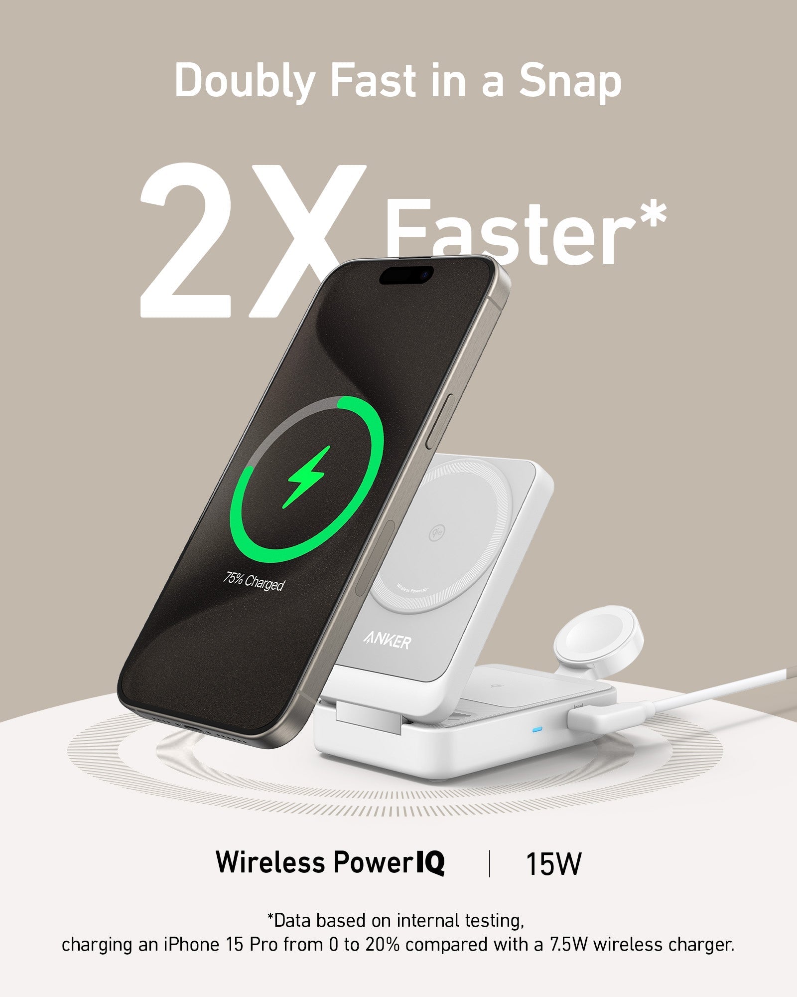 Refurbished MagGo Wireless Charging Station (Foldable 3-in-1) X2