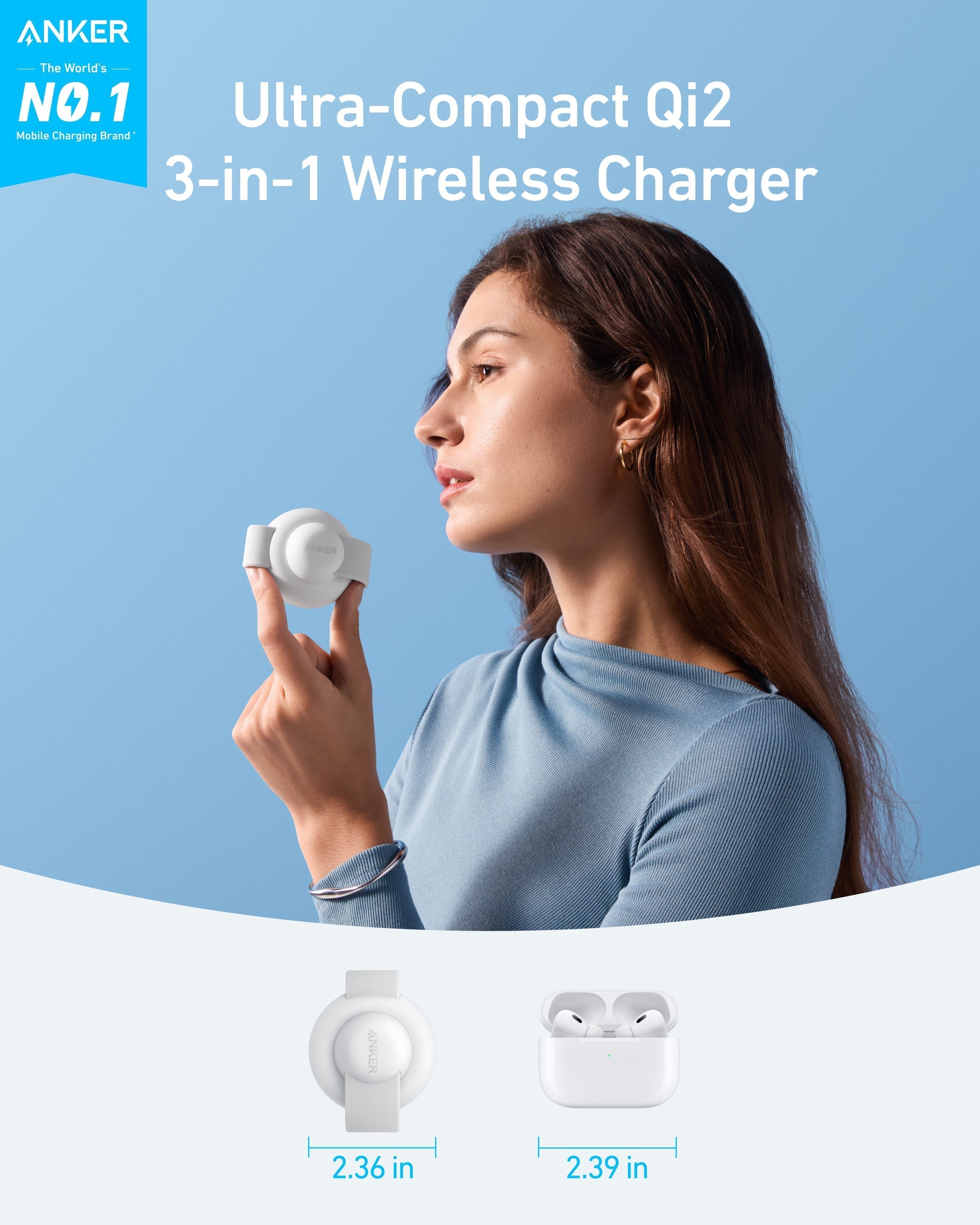 MagGo Wireless Charging Station (3-in-1, Foldable Pad) Z2