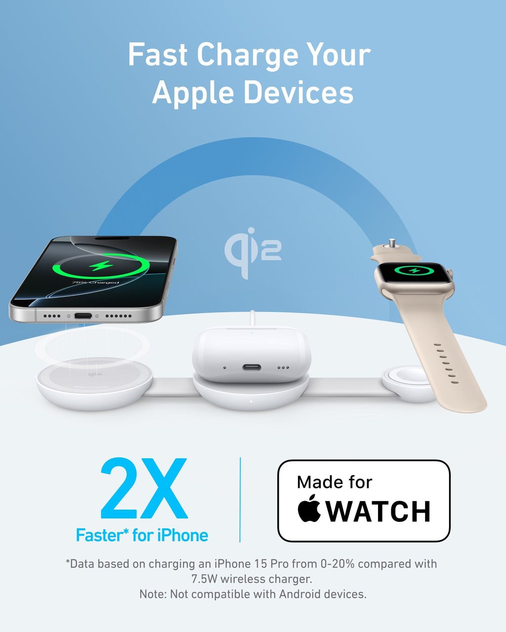 MagGo Wireless Charging Station (3-in-1, Foldable Pad) Z2