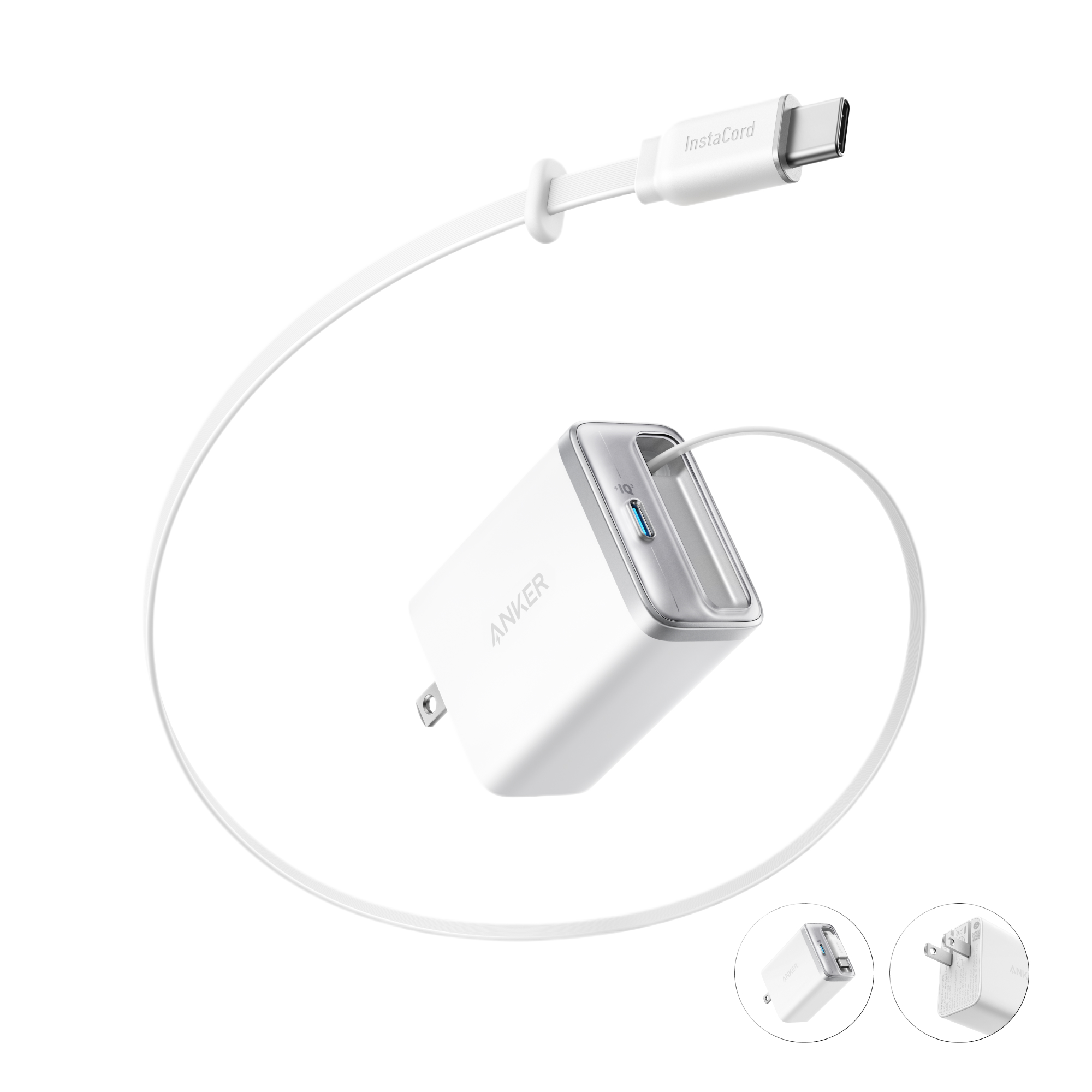 Nano Charger (35W, Built-In Retractable USB-C Cable) F0