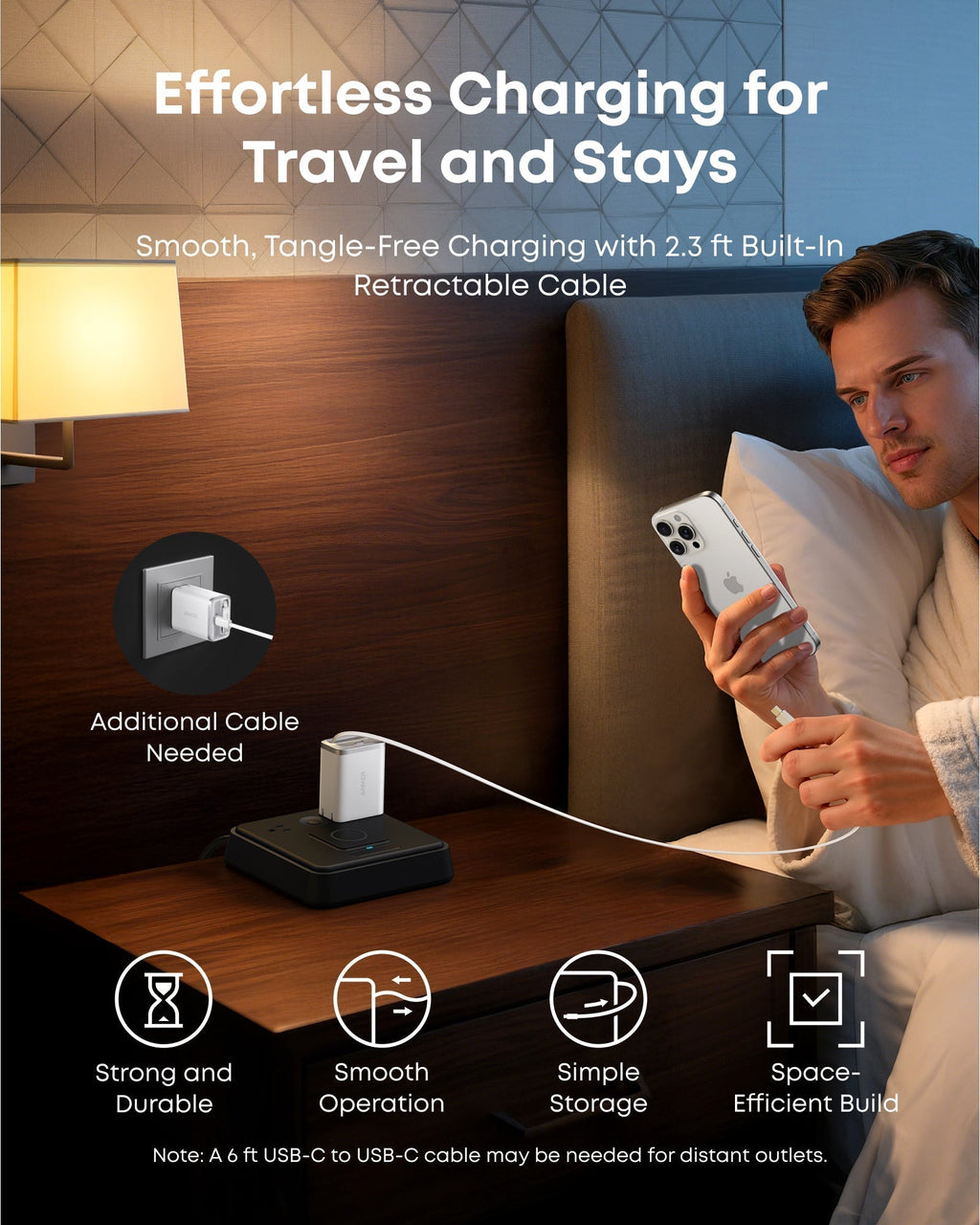 Nano Charger (35W, Built-In Retractable USB-C Cable) —2- Pack E8
