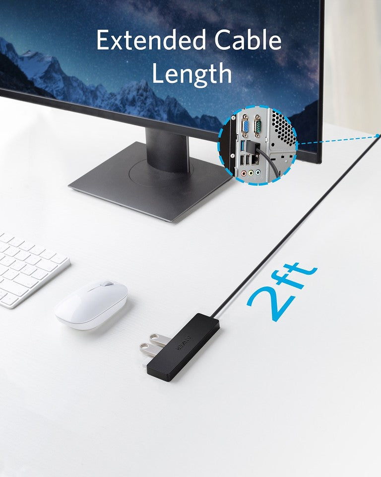 Ultra Slim 4-Port USB 3.0 Data Hub S3