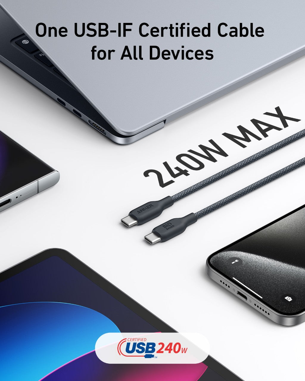 543 USB-C to USB-C Cable (Bio-Braided) Z6