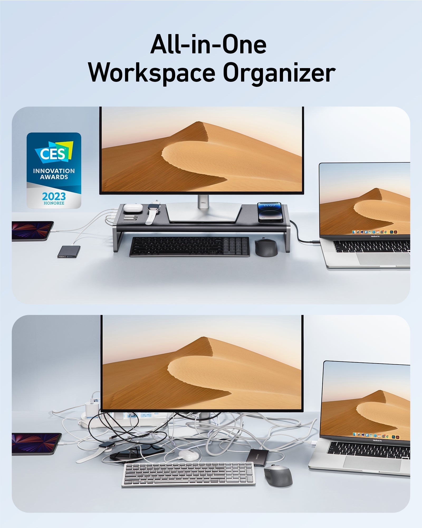 675 USB-C Docking Station (12-in-1, Monitor Stand, Wireless) R1