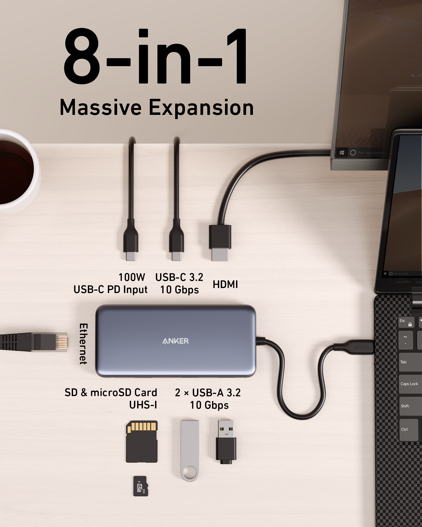 555 USB-C Hub (8-in-1) Y6