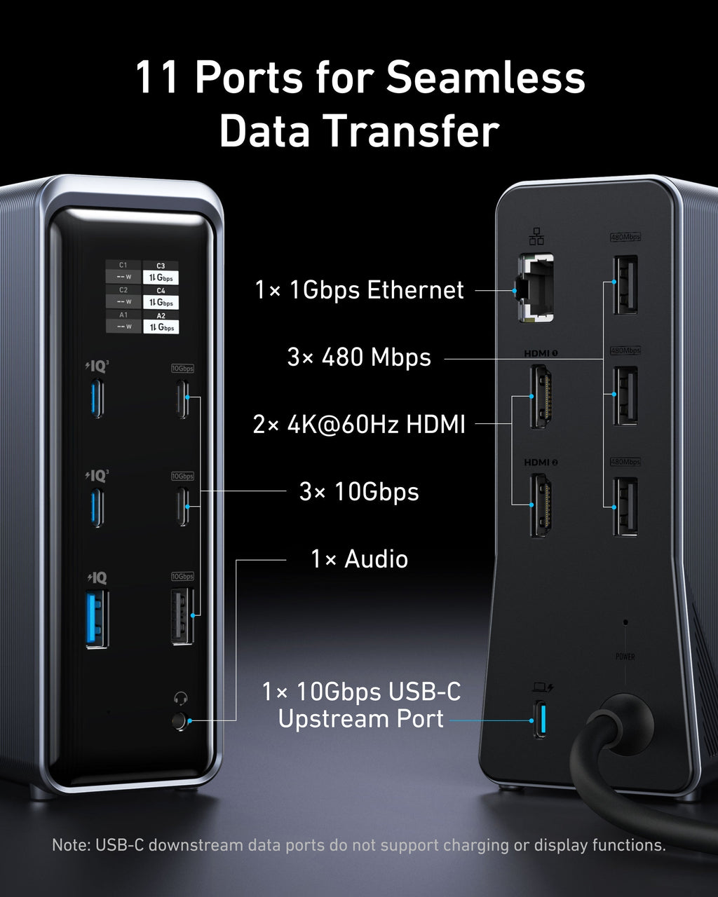 Prime Charging Docking Station with 240W USB-C to USB-C Cable U8