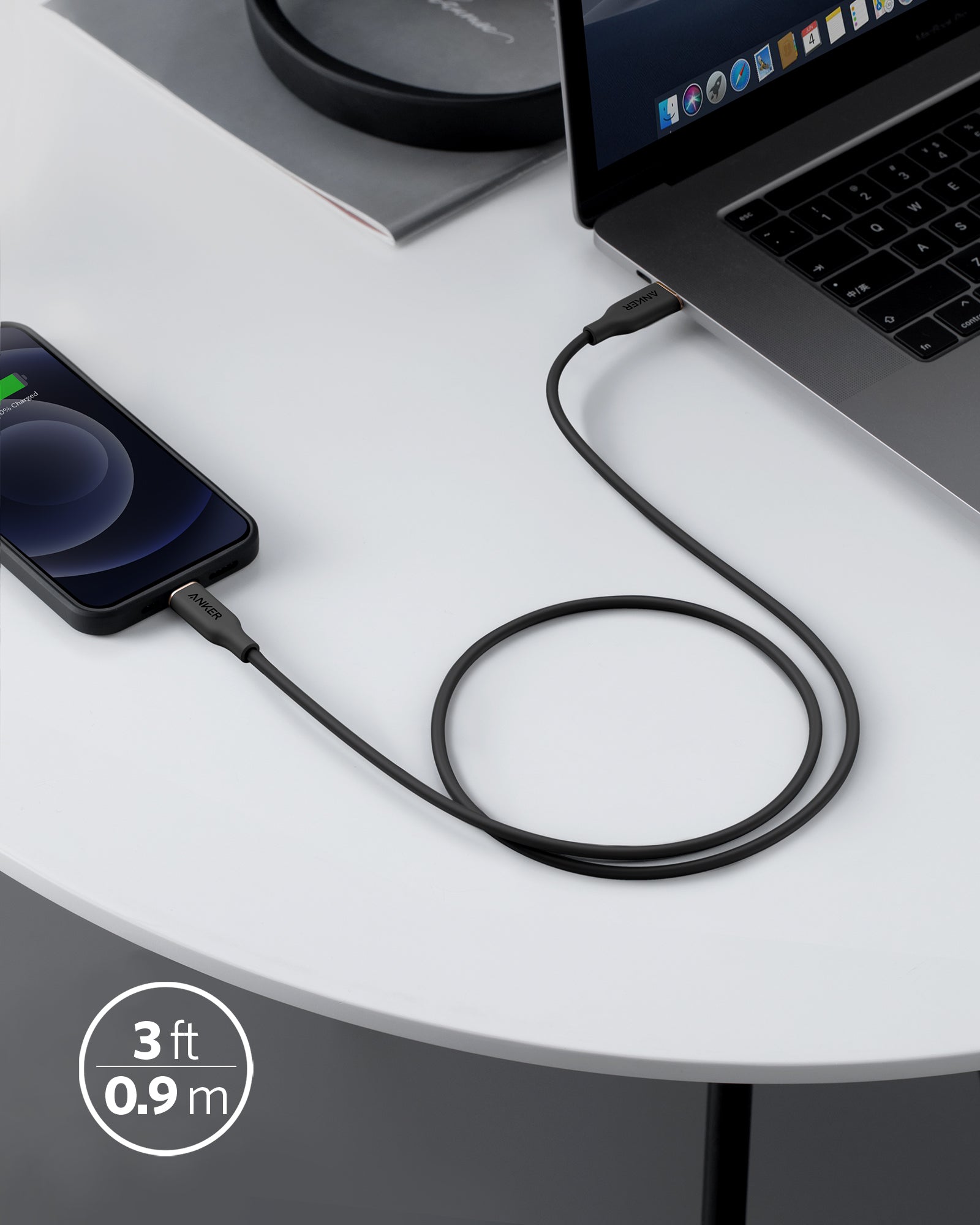 641 USB-C to Lightning Cable (Flow, 3 ft Silicone) Q6